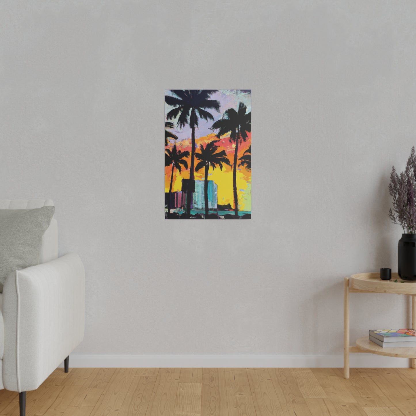 10266L - Miami Beach Sunset Painting Print | Miami | Beach | Sunset | Poster | Home Decor | Wall Art | Canvas