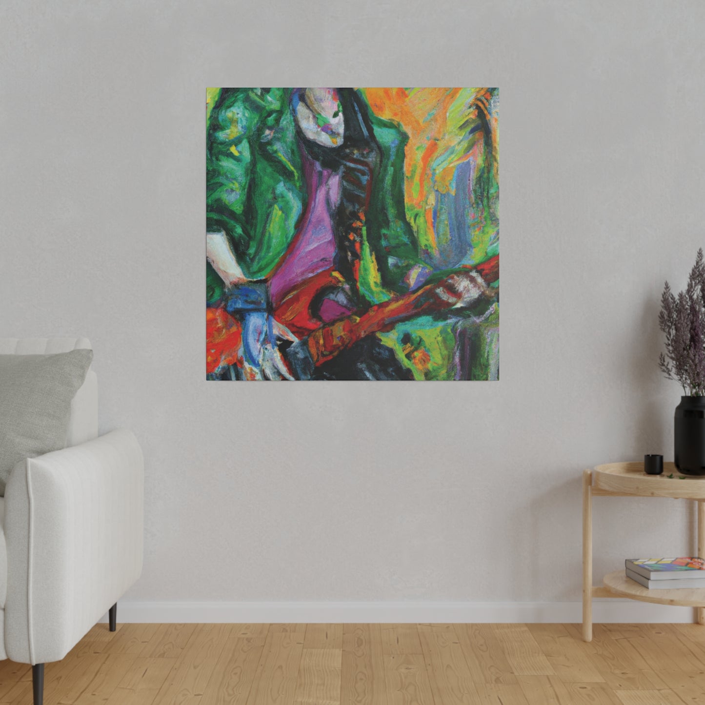 8272F - Rockstar Oil Painting Style Print | Poster | Home Decor | Wall Art | Music Art | Canvas