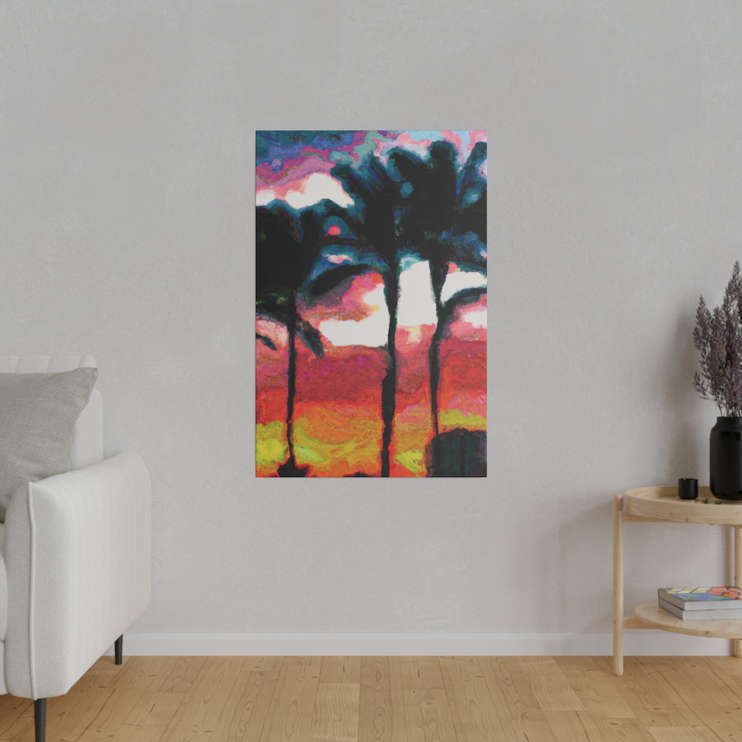 9677K - Miami Beach Sunset Painting Print | Miami | Beach | Sunset | Poster | Home Decor | Wall Art | Canvas