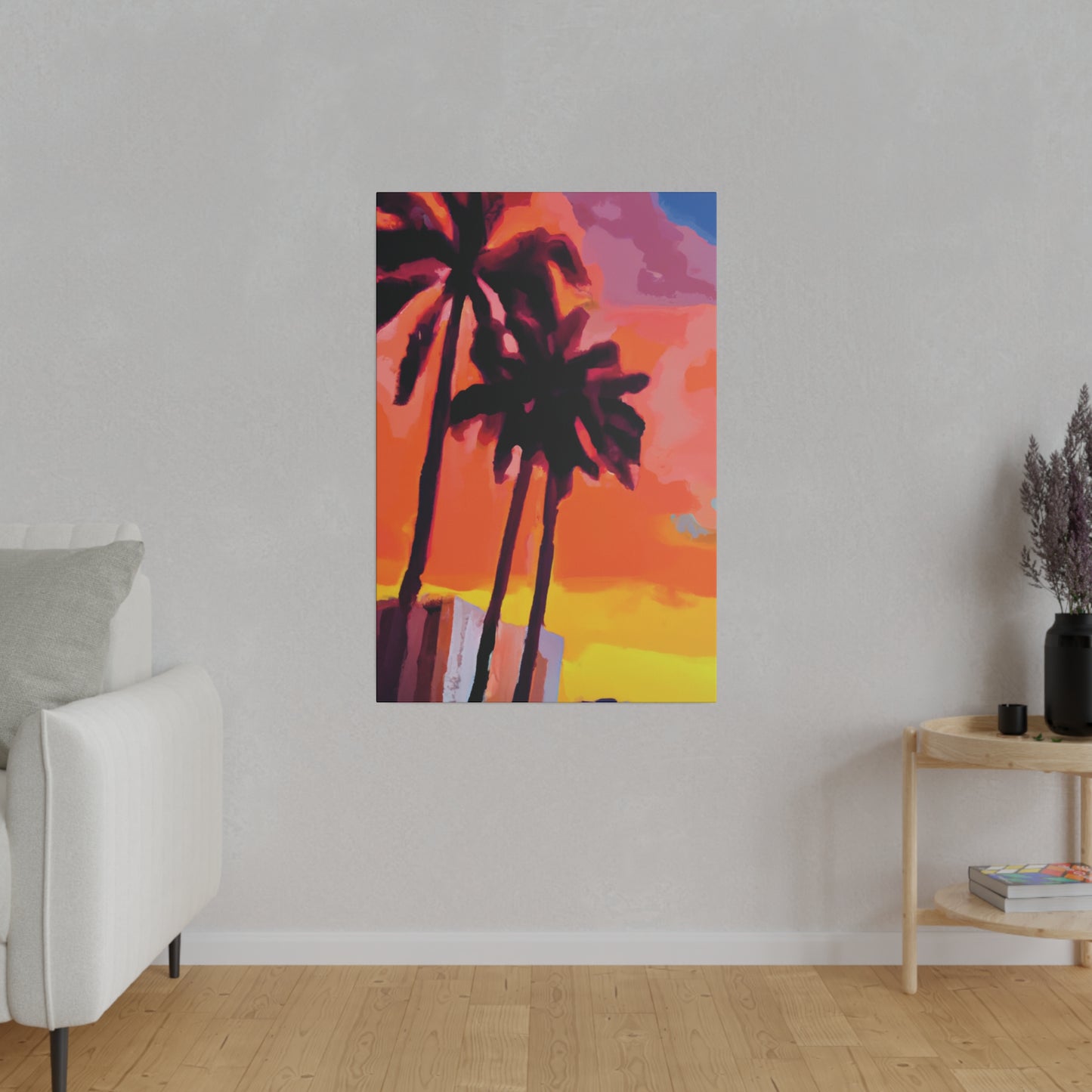 8398N - Miami Beach Sunset Painting Print | Miami | Beach | Sunset | Poster | Home Decor | Wall Art | Canvas