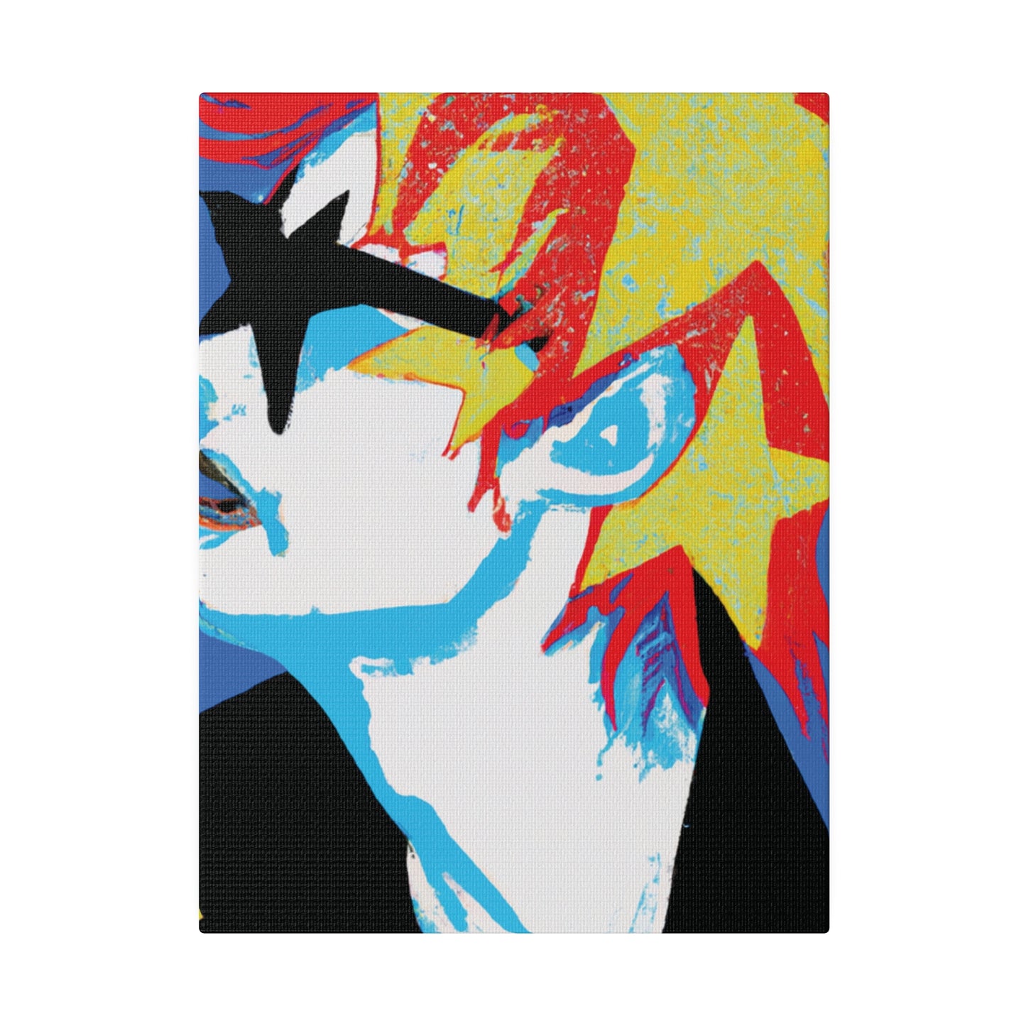 9245E - Rockstar Painting Print | Face | Abstract | Poster | Home Decor | Wall Art | Music Art | Canvas