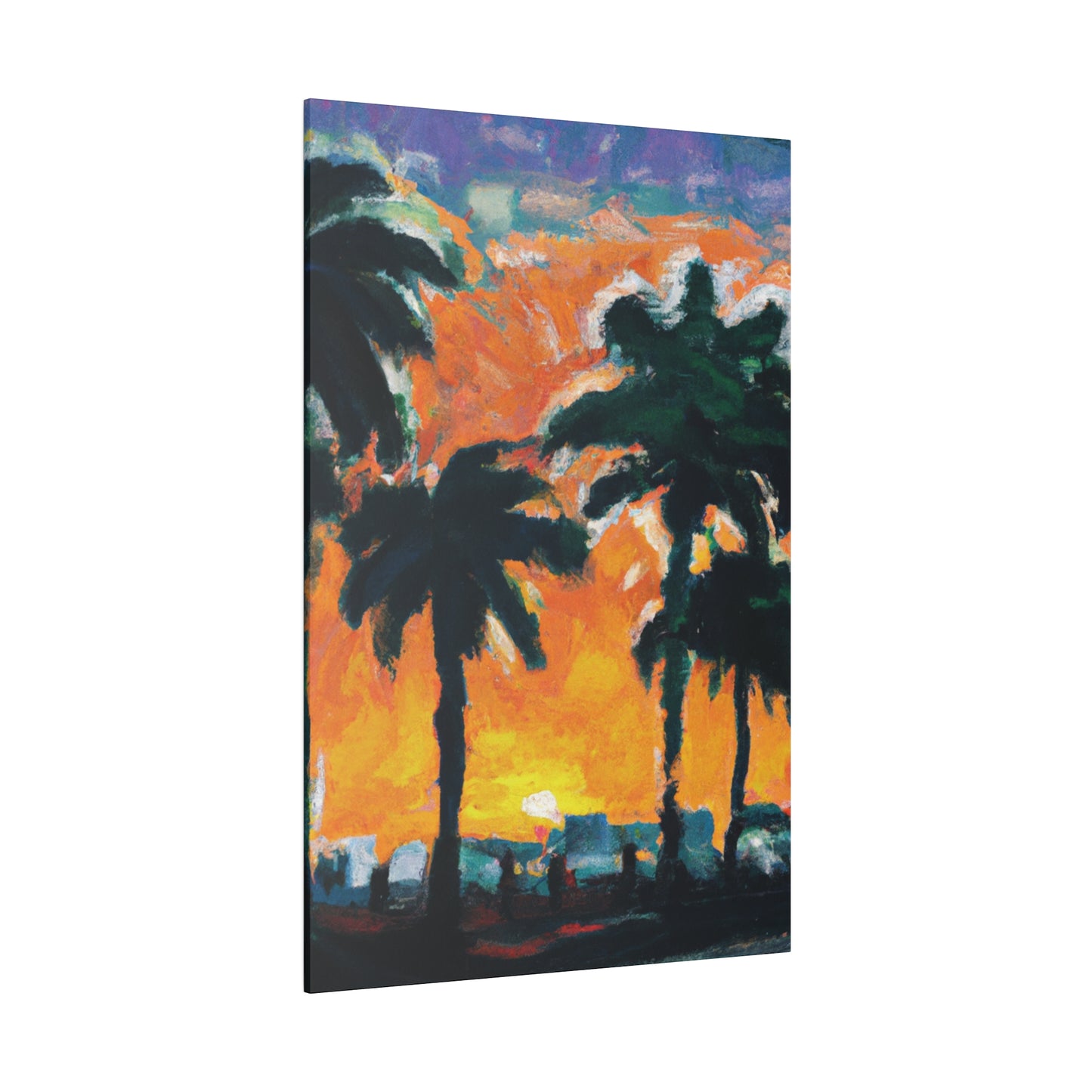 9571T - Miami Beach Sunset Painting Print | Miami | Beach | Sunset | Poster | Home Decor | Wall Art | Canvas