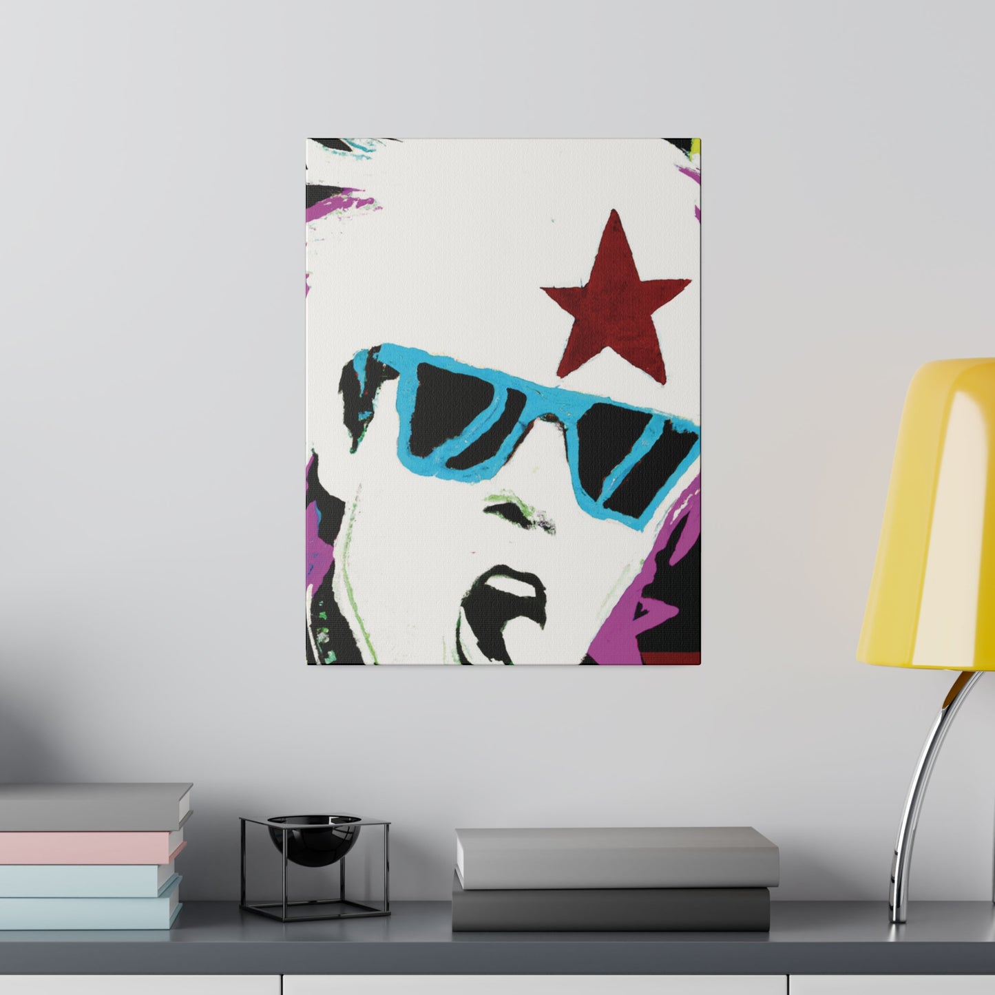 4850F - Rockstar Painting Print | Face | Abstract | Poster | Home Decor | Wall Art | Music Art | Canvas