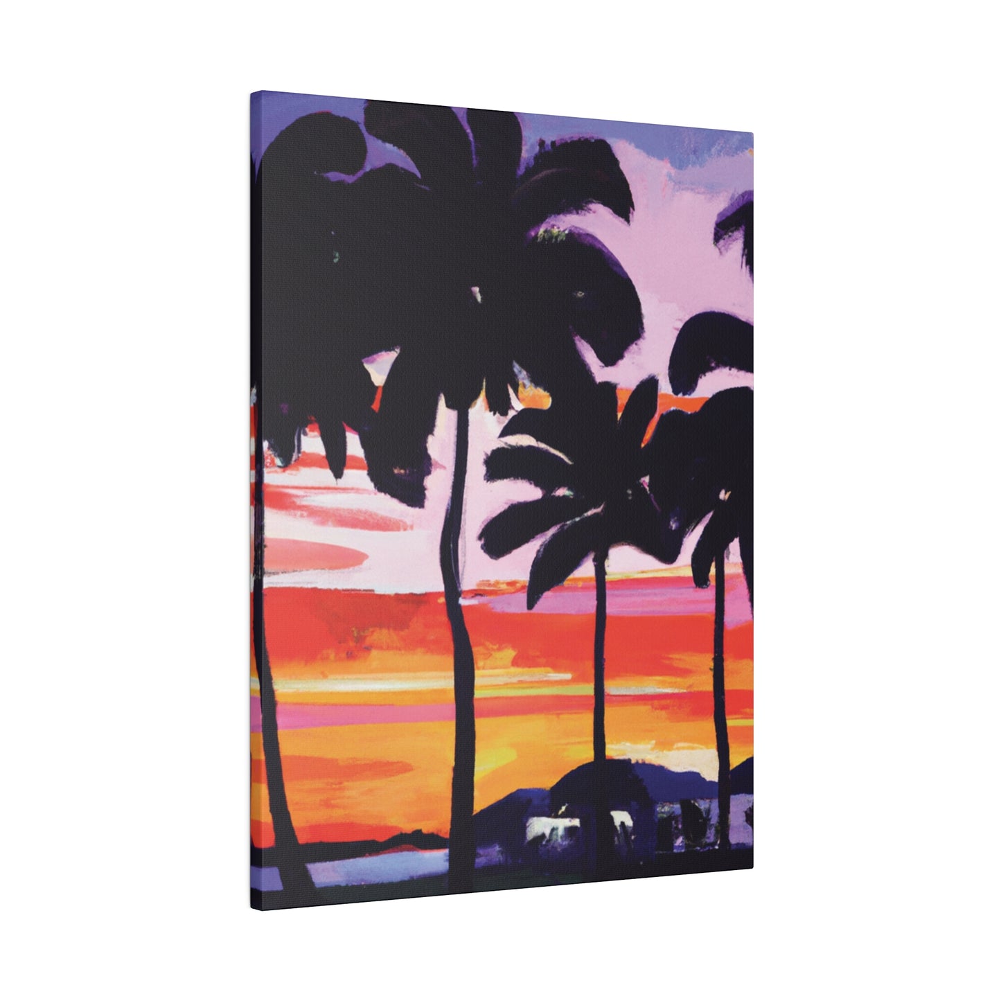 2948T - Miami Beach Sunset Painting Print | Miami | Beach | Sunset | Poster | Home Decor | Wall Art | Canvas