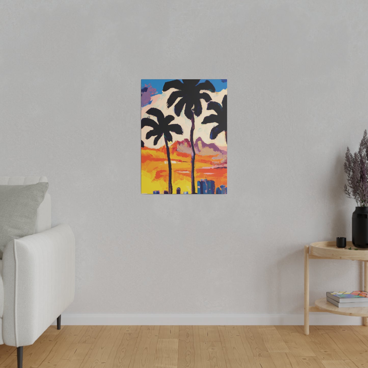 6586K - Miami Beach Sunset Painting Print | Miami | Beach | Sunset | Poster | Home Decor | Wall Art | Canvas