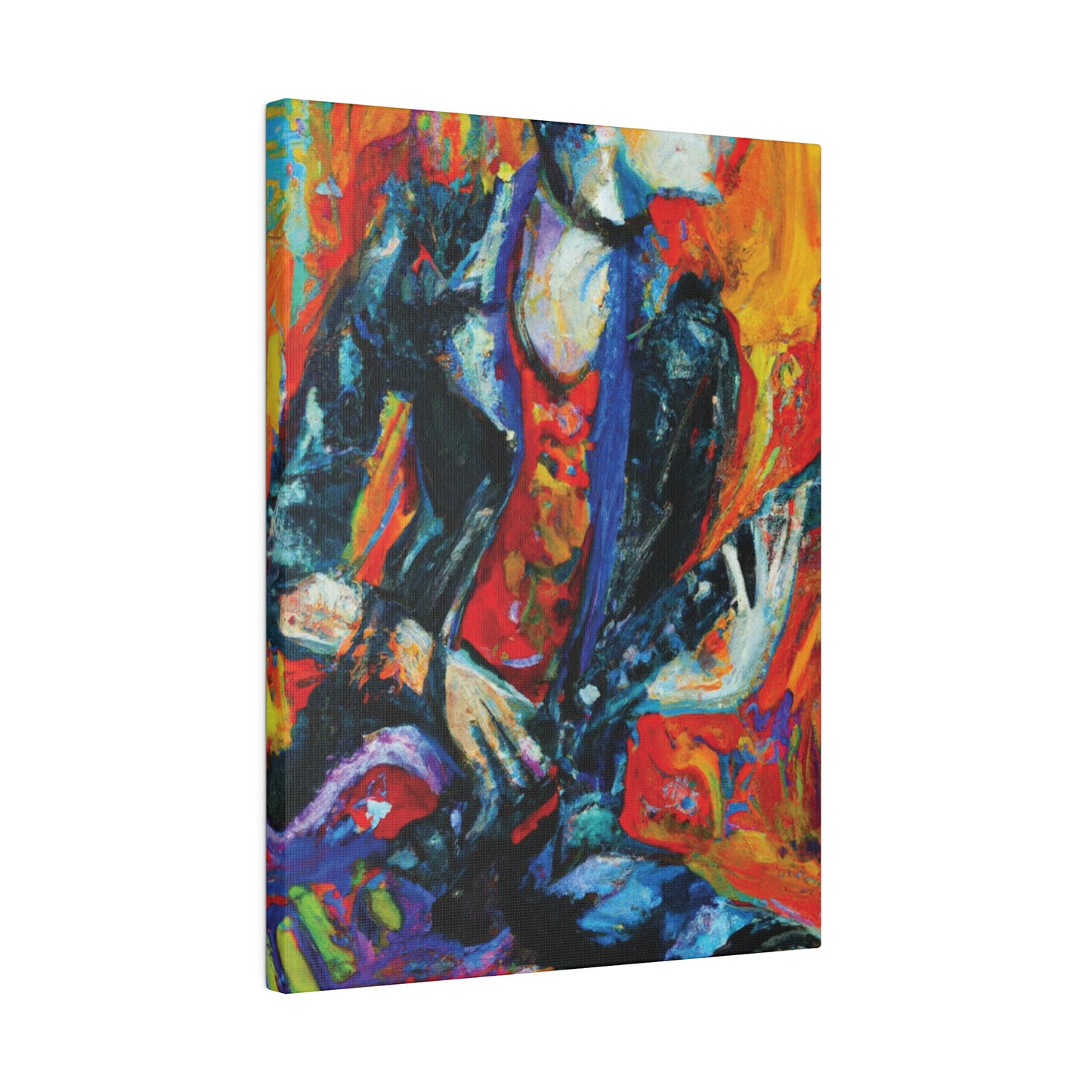 7348F - Rockstar Oil Painting Style Print | Poster | Home Decor | Wall Art | Music Art | Canvas