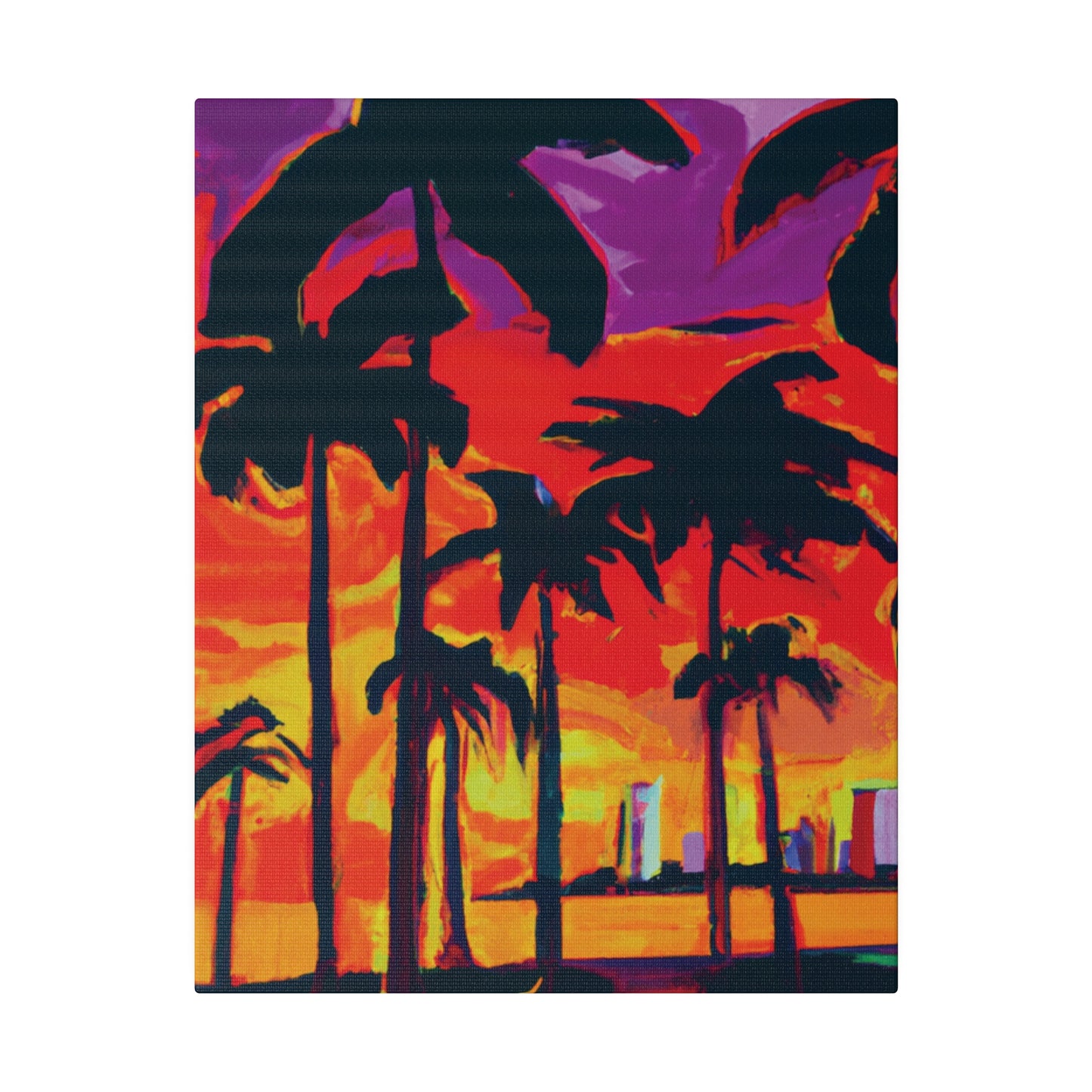 3128K - Miami Beach Sunset Painting Print | Miami | Beach | Sunset | Poster | Home Decor | Wall Art | Canvas