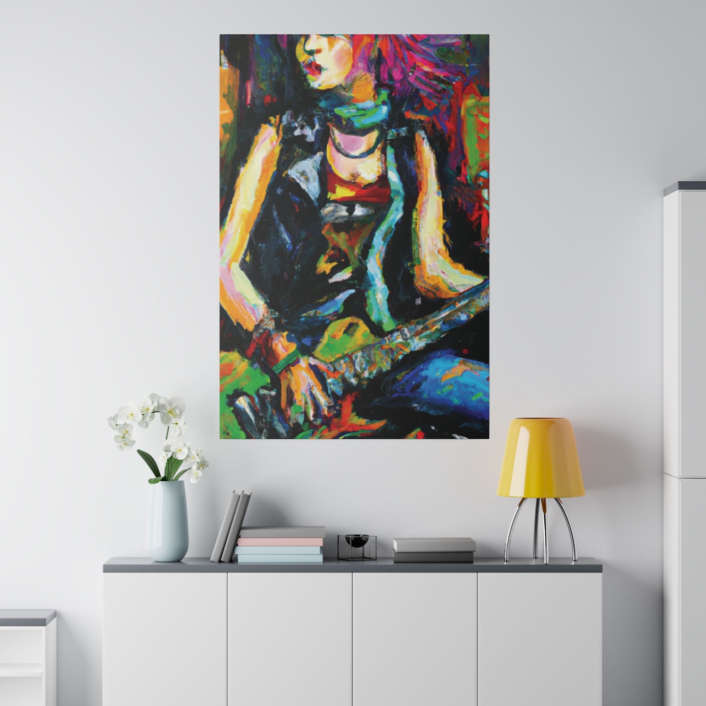 7187Z - Rockstar Oil Painting Style Print | Poster | Home Decor | Wall Art | Music Art | Canvas