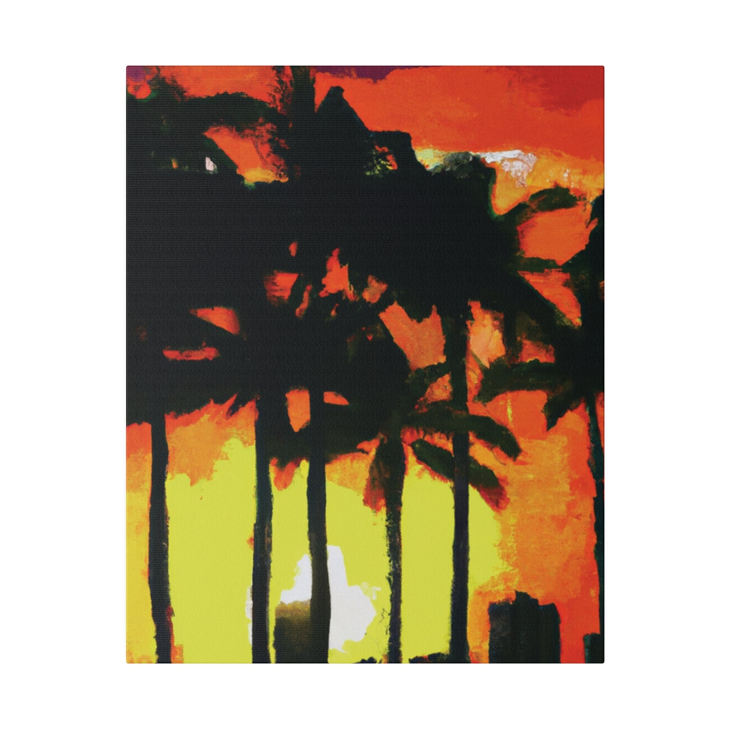 8291L - Miami Beach Sunset Painting Print | Miami | Beach | Sunset | Poster | Home Decor | Wall Art | Canvas
