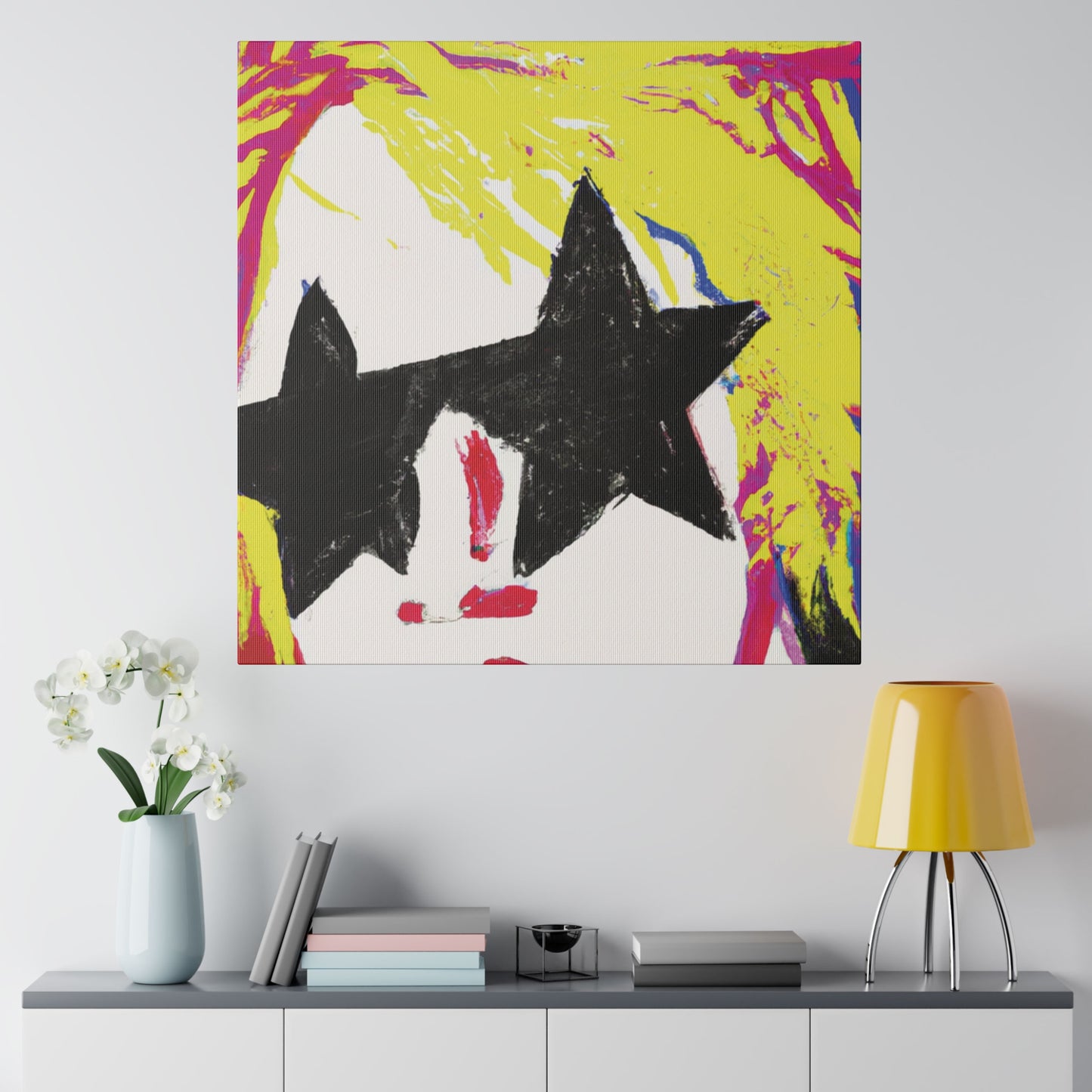 6723Z - Rockstar Painting Print | Face | Abstract | Poster | Home Decor | Wall Art | Music Art | Canvas