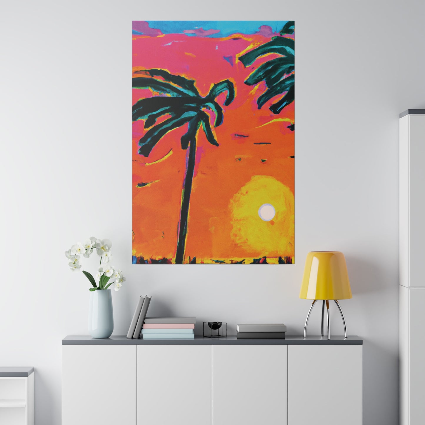 7273U - Miami Beach Sunset Painting Print | Miami | Beach | Sunset | Poster | Home Decor | Wall Art | Canvas