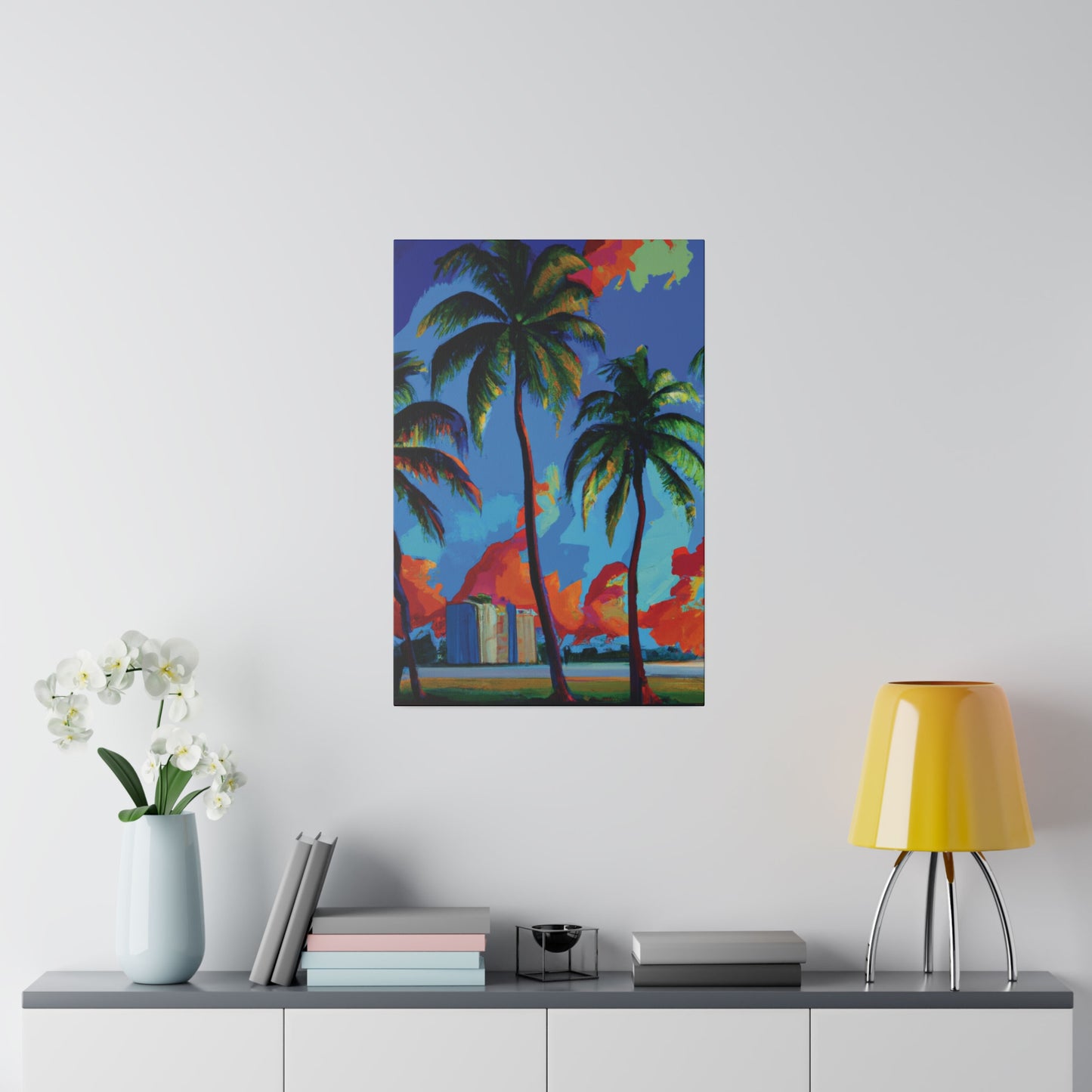 7382G - Miami Beach Sunset Painting Print | Miami | Beach | Sunset | Poster | Home Decor | Wall Art | Canvas