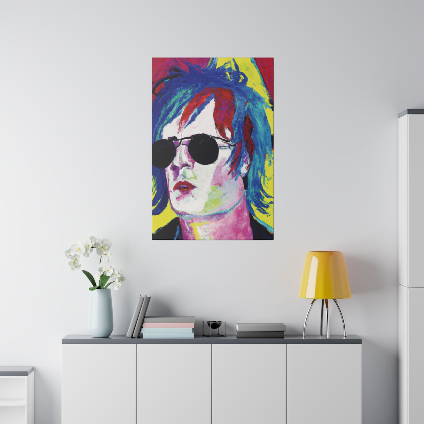 7634A - Rockstar Painting Print | Face | Abstract | Poster | Home Decor | Wall Art | Music Art | Canvas