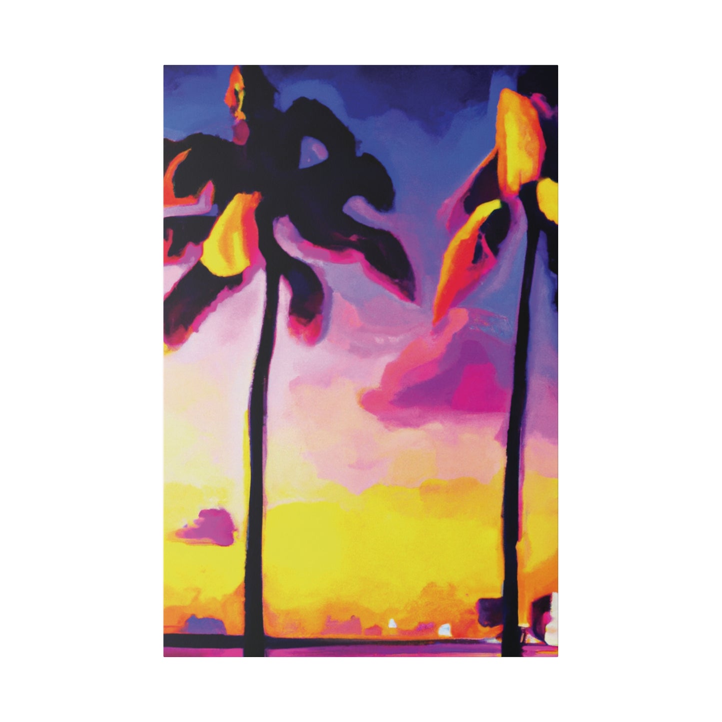 839P - Miami Beach Sunset Painting Print | Miami | Beach | Sunset | Poster | Home Decor | Wall Art | Canvas