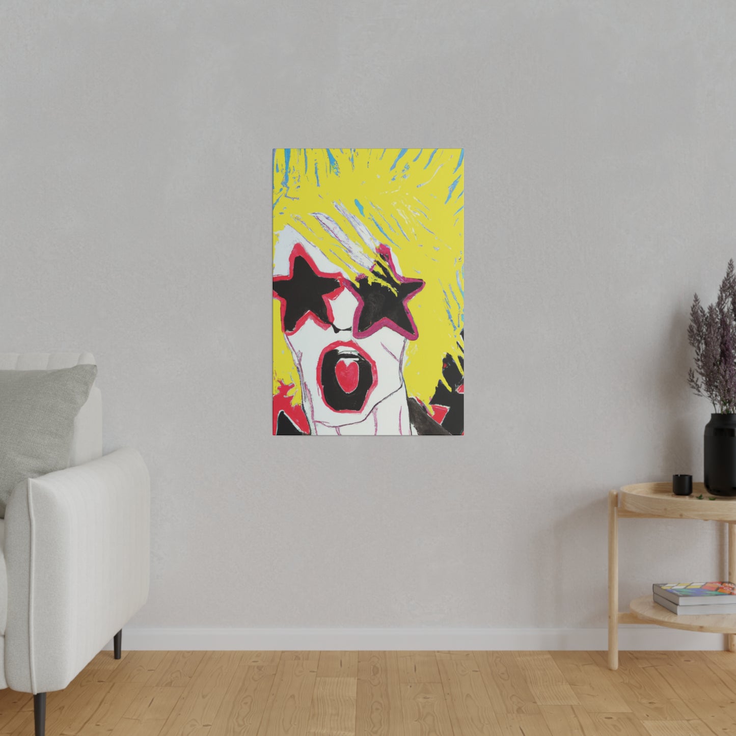 6256G - Rockstar Painting Print | Face | Abstract | Poster | Home Decor | Wall Art | Music Art | Canvas