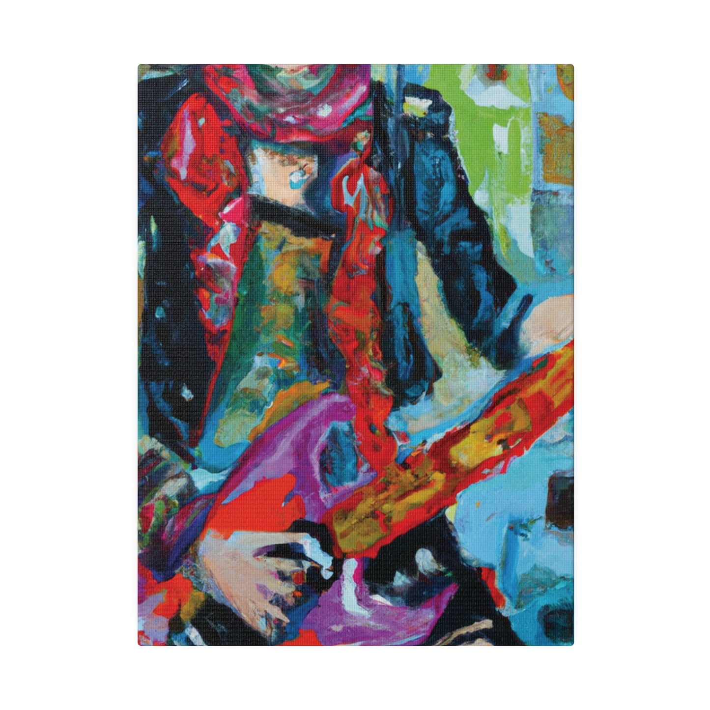 4286K - Rockstar Oil Painting Style Print | Poster | Home Decor | Wall Art | Music Art | Canvas