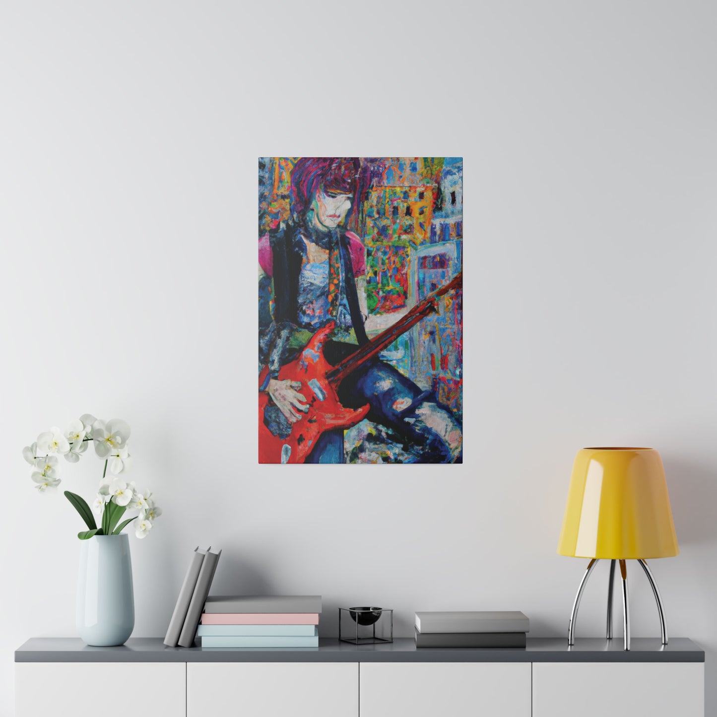 7661H - Rockstar Oil Painting Style Print | Poster | Home Decor | Wall Art | Music Art | Canvas