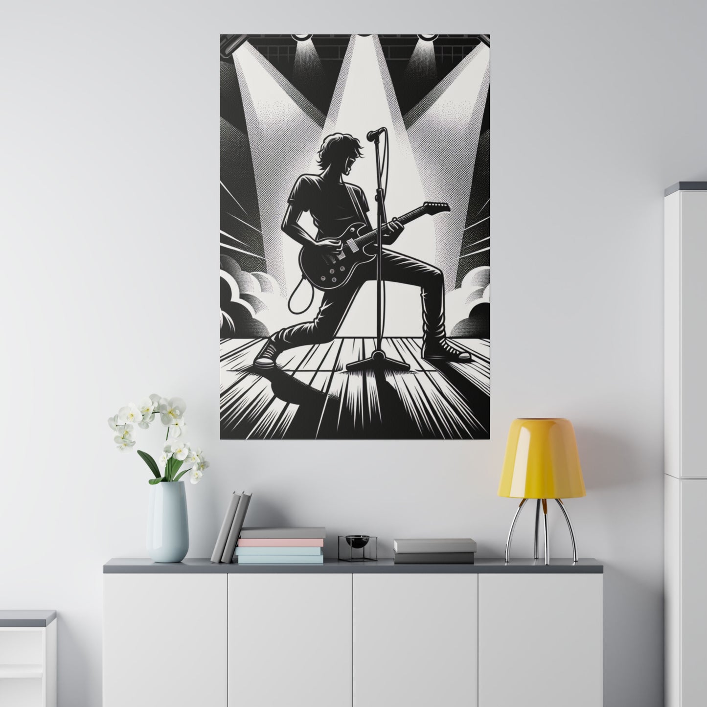 4821J - music art work, rockstar gifts, musician gift ideas, guitar art work, guitar artwork, guitar wall art canvas, playing guitar, decor