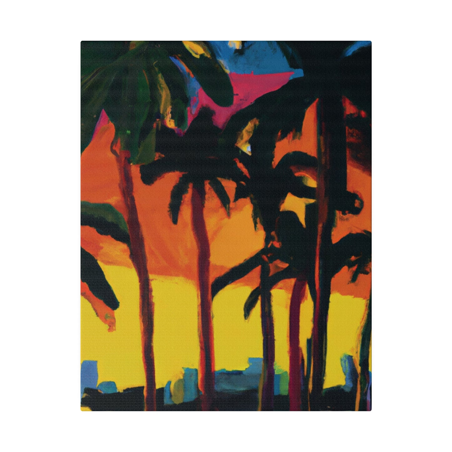 7398G - Miami Beach Sunset Painting Print | Miami | Beach | Sunset | Poster | Home Decor | Wall Art | Canvas