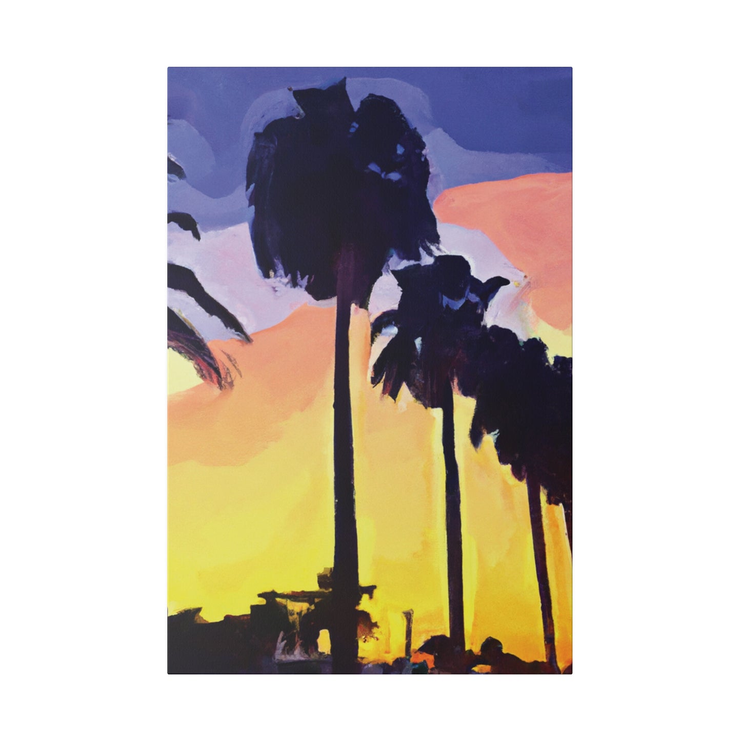 8023Y - Miami Beach Sunset Painting Print | Miami | Beach | Sunset | Poster | Home Decor | Wall Art | Canvas