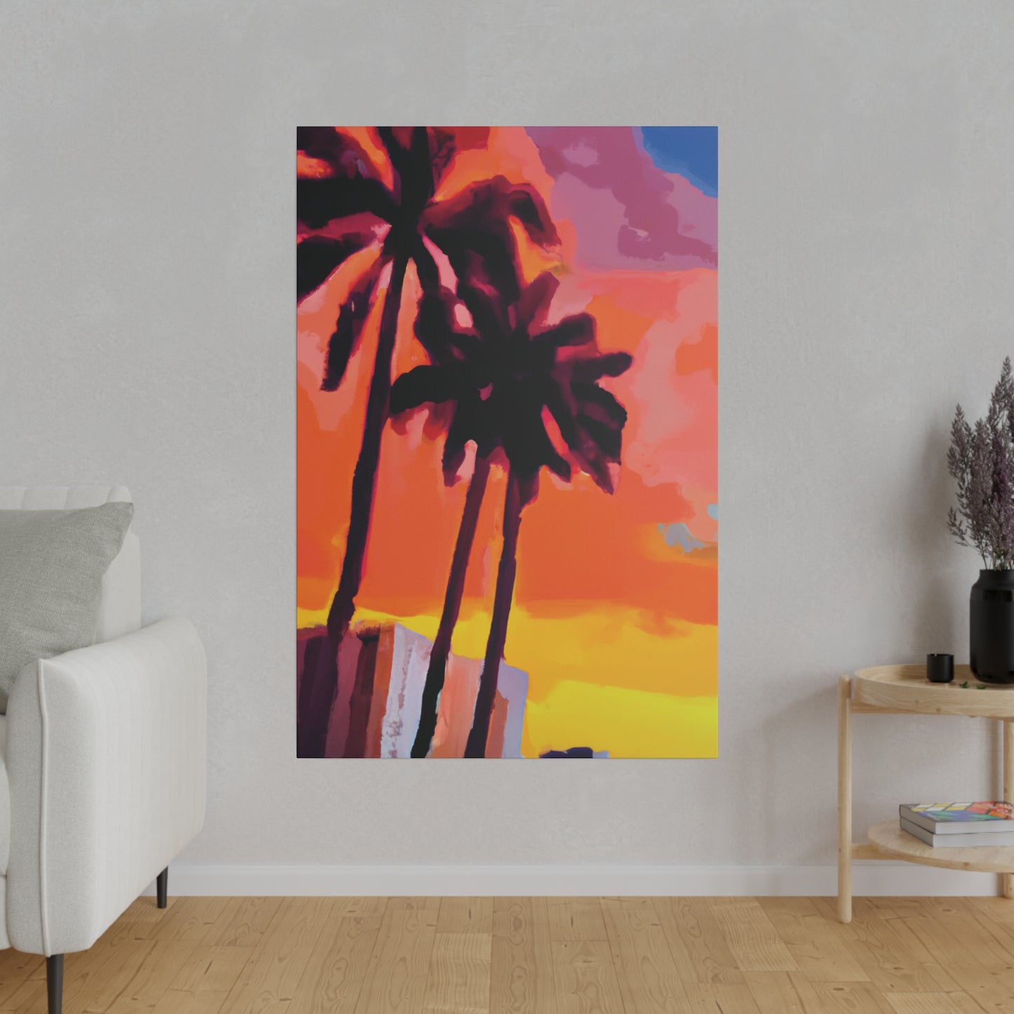 8398N - Miami Beach Sunset Painting Print | Miami | Beach | Sunset | Poster | Home Decor | Wall Art | Canvas