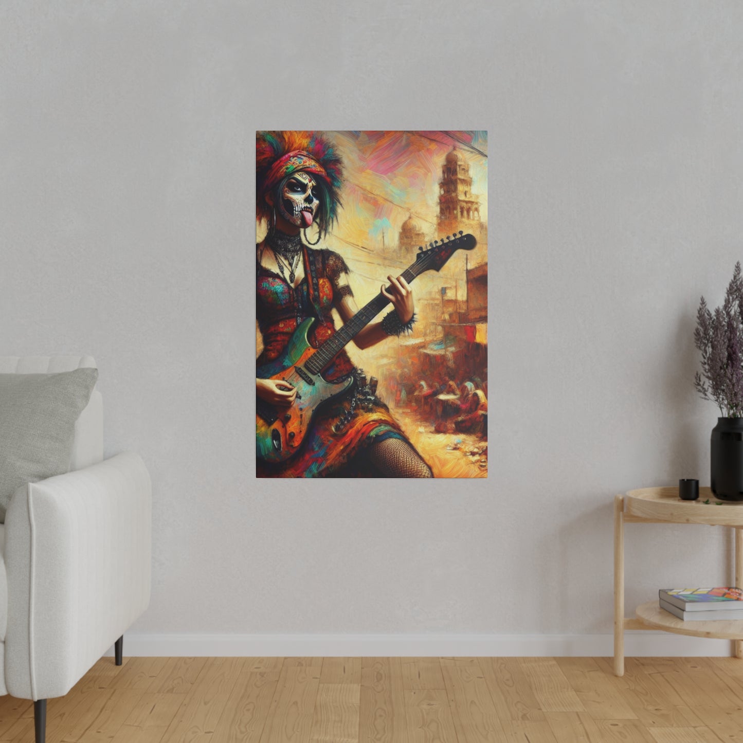 3752F - Rockstar Oil Painting Style Print | Poster | Home Decor | Wall Art | Music Art | Canvas