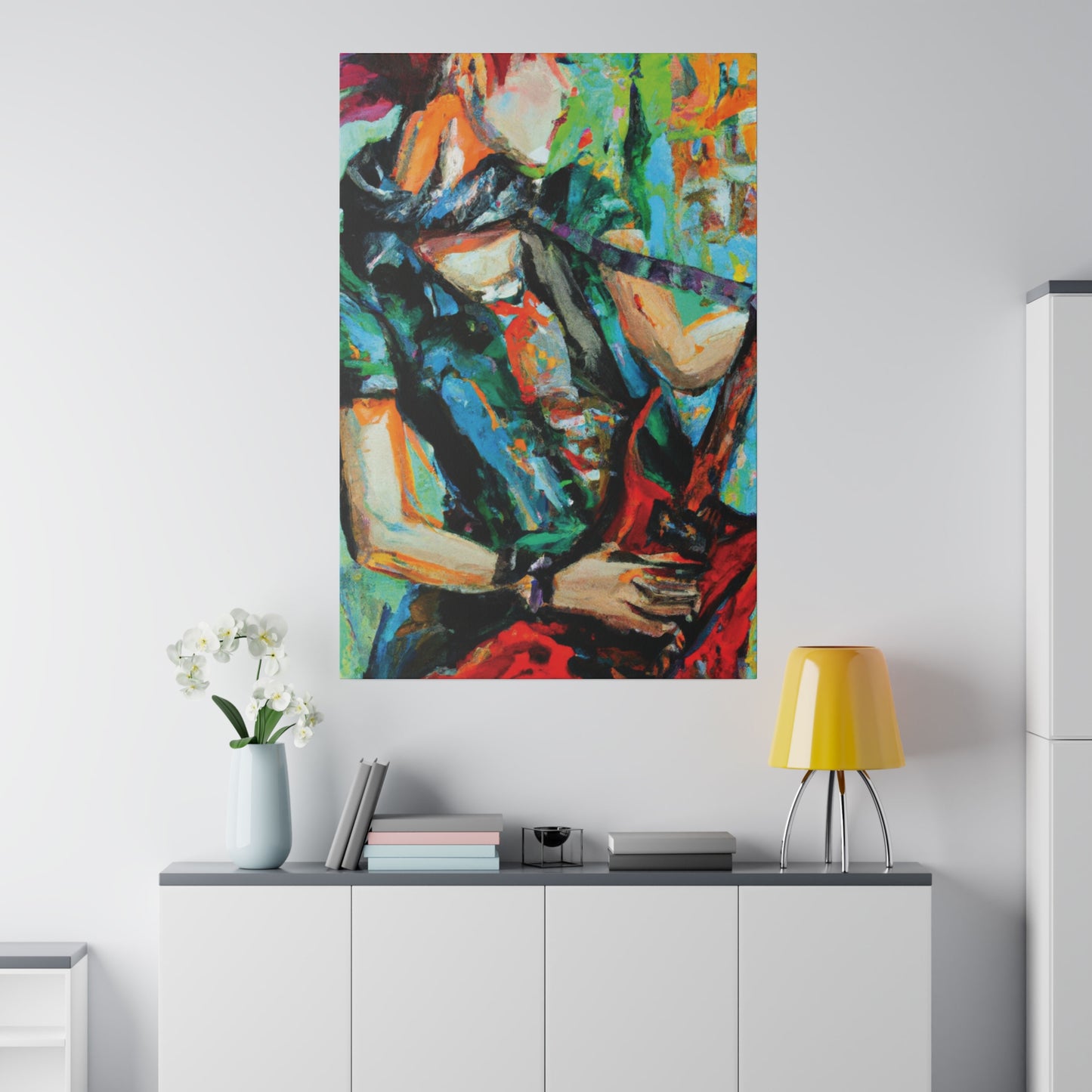 5279Q - Rockstar Oil Painting Style Print | Poster | Home Decor | Wall Art | Music Art | Canvas