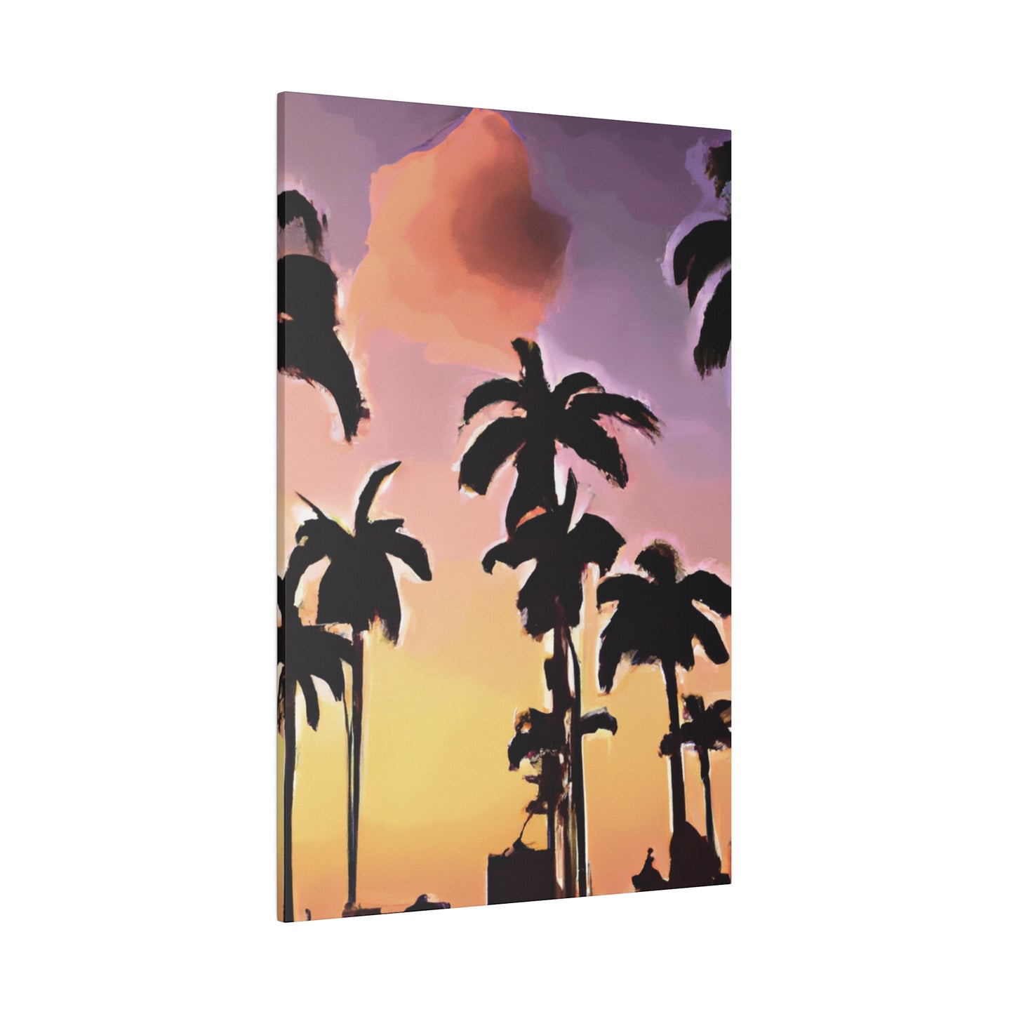 7792Z - Miami Beach Sunset Painting Print | Miami | Beach | Sunset | Poster | Home Decor | Wall Art | Canvas