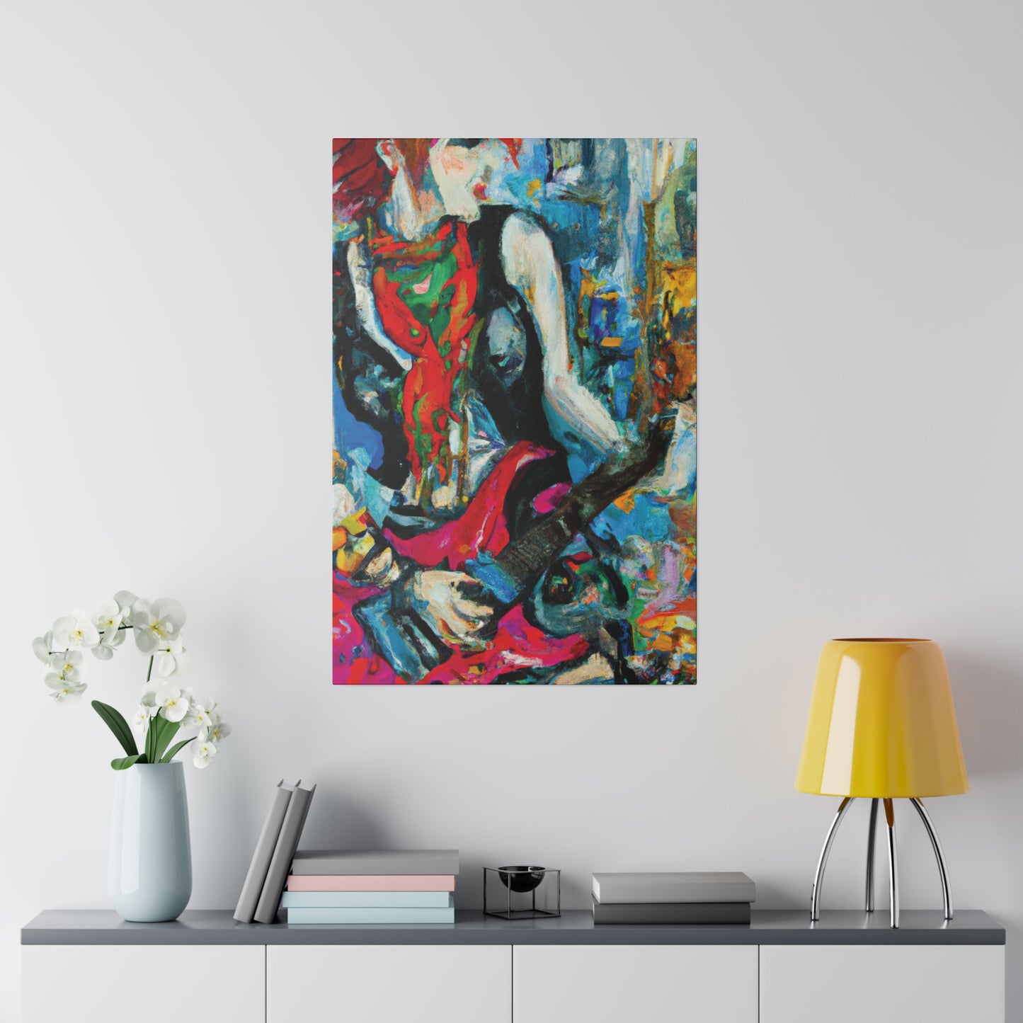 8722E - Rockstar Oil Painting Style Print | Poster | Home Decor | Wall Art | Music Art | Canvas