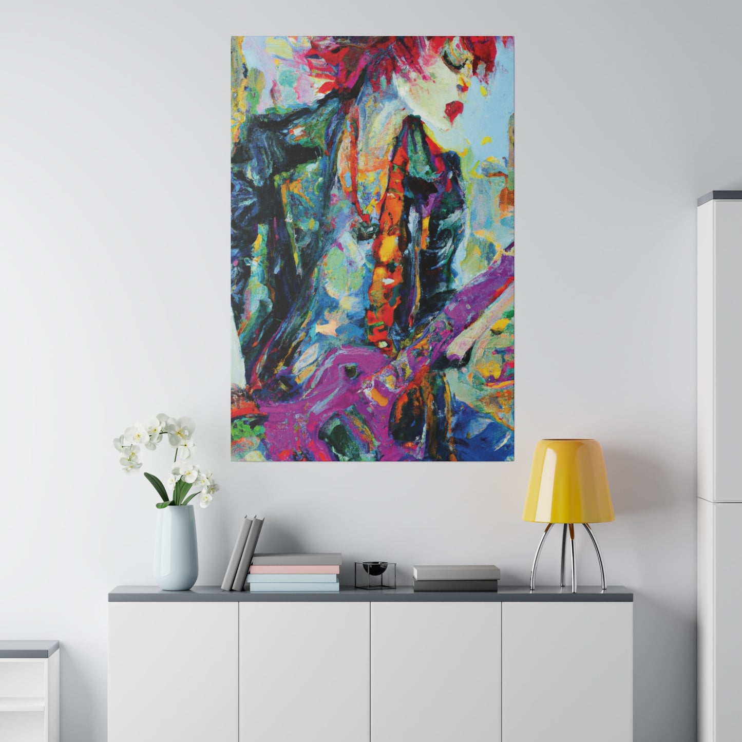 9351Q - Rockstar Oil Painting Style Print | Poster | Home Decor | Wall Art | Music Art | Canvas