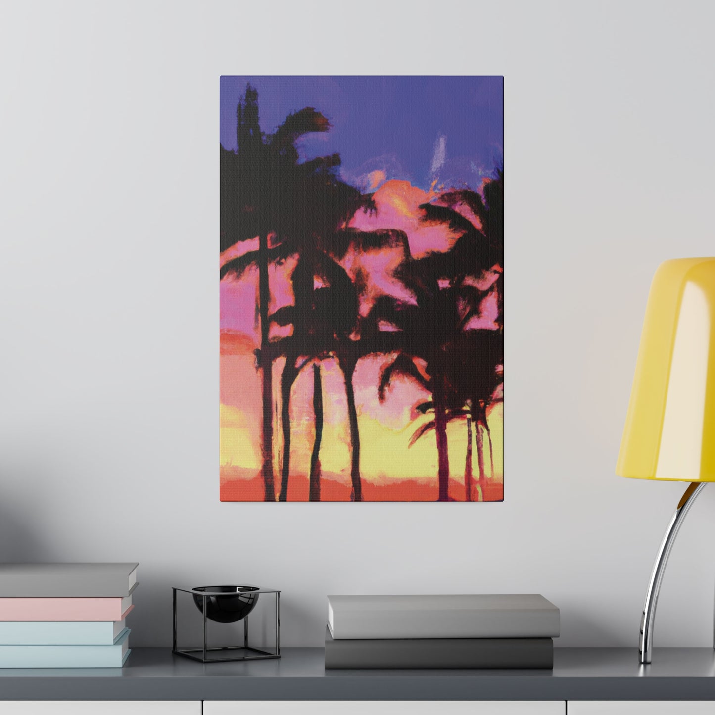 9365H - Miami Beach Sunset Painting Print | Miami | Beach | Sunset | Poster | Home Decor | Wall Art | Canvas