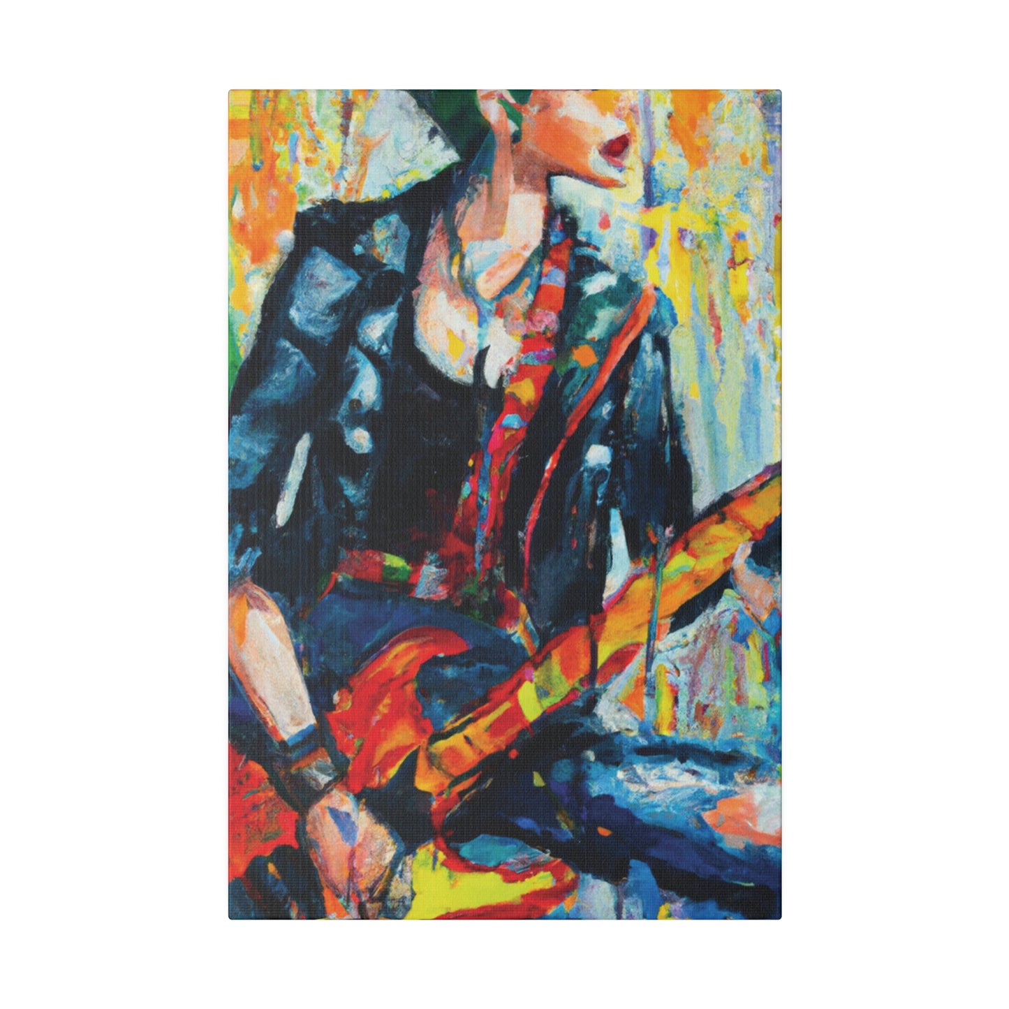 4573T - Rockstar Oil Painting Style Print | Poster | Home Decor | Wall Art | Music Art | Canvas