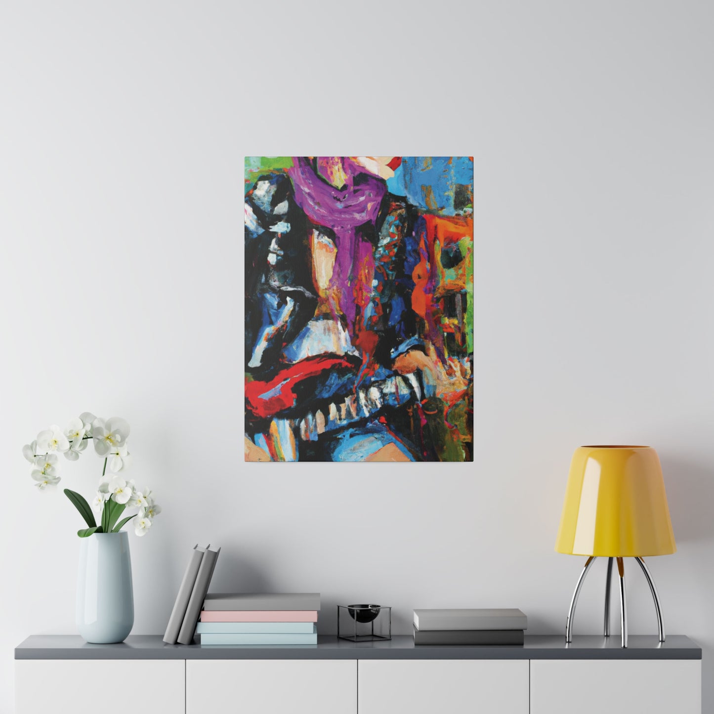 6696F - Rockstar Oil Painting Style Print | Poster | Home Decor | Wall Art | Music Art | Canvas