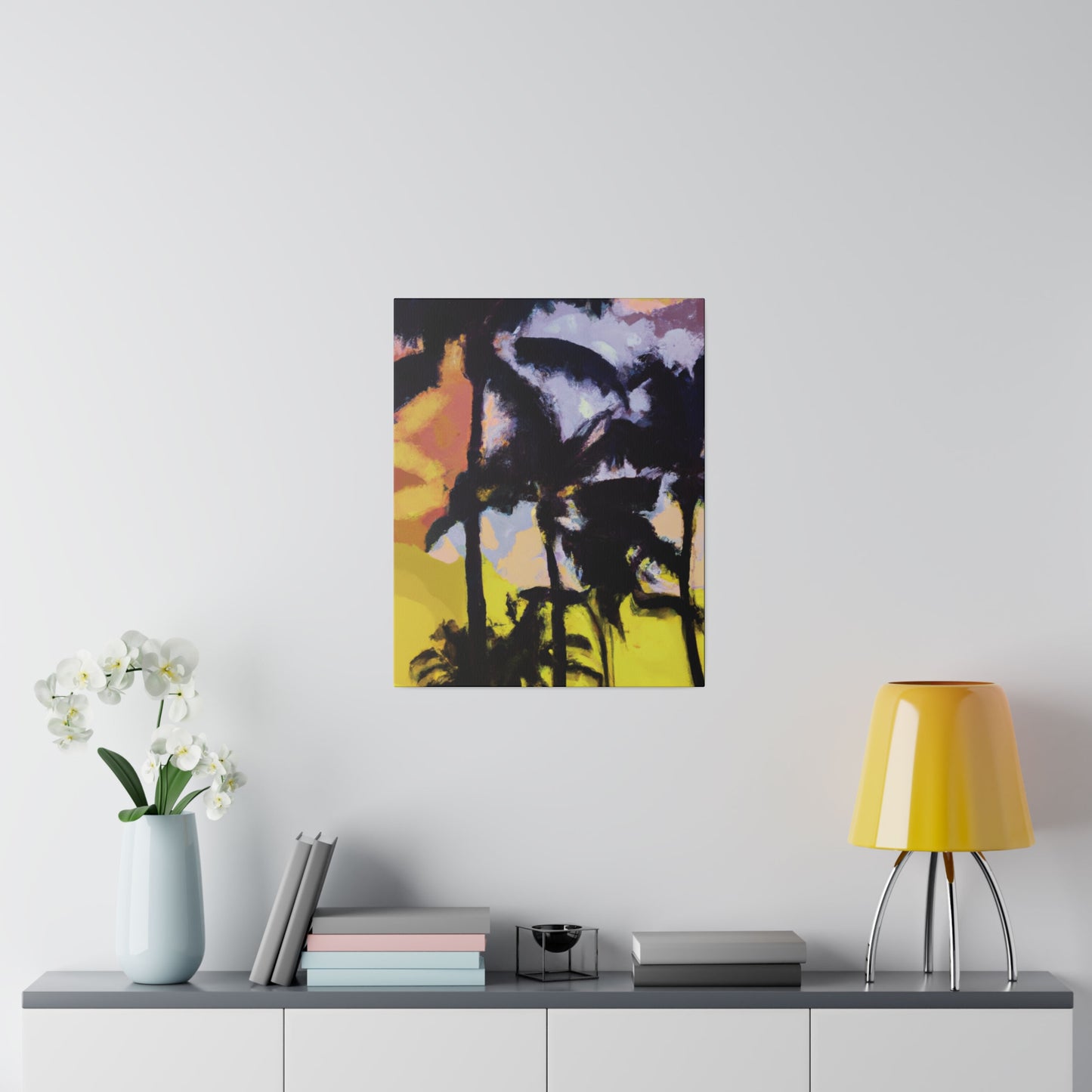 3753W - Miami Beach Sunset Painting Print | Miami | Beach | Sunset | Poster | Home Decor | Wall Art | Canvas