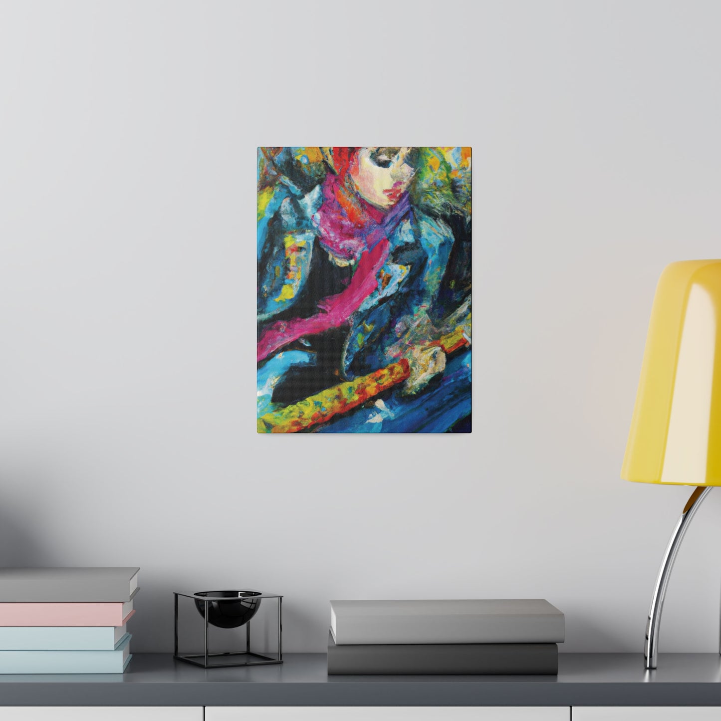 9823X - Rockstar Oil Painting Style Print | Poster | Home Decor | Wall Art | Music Art | Canvas