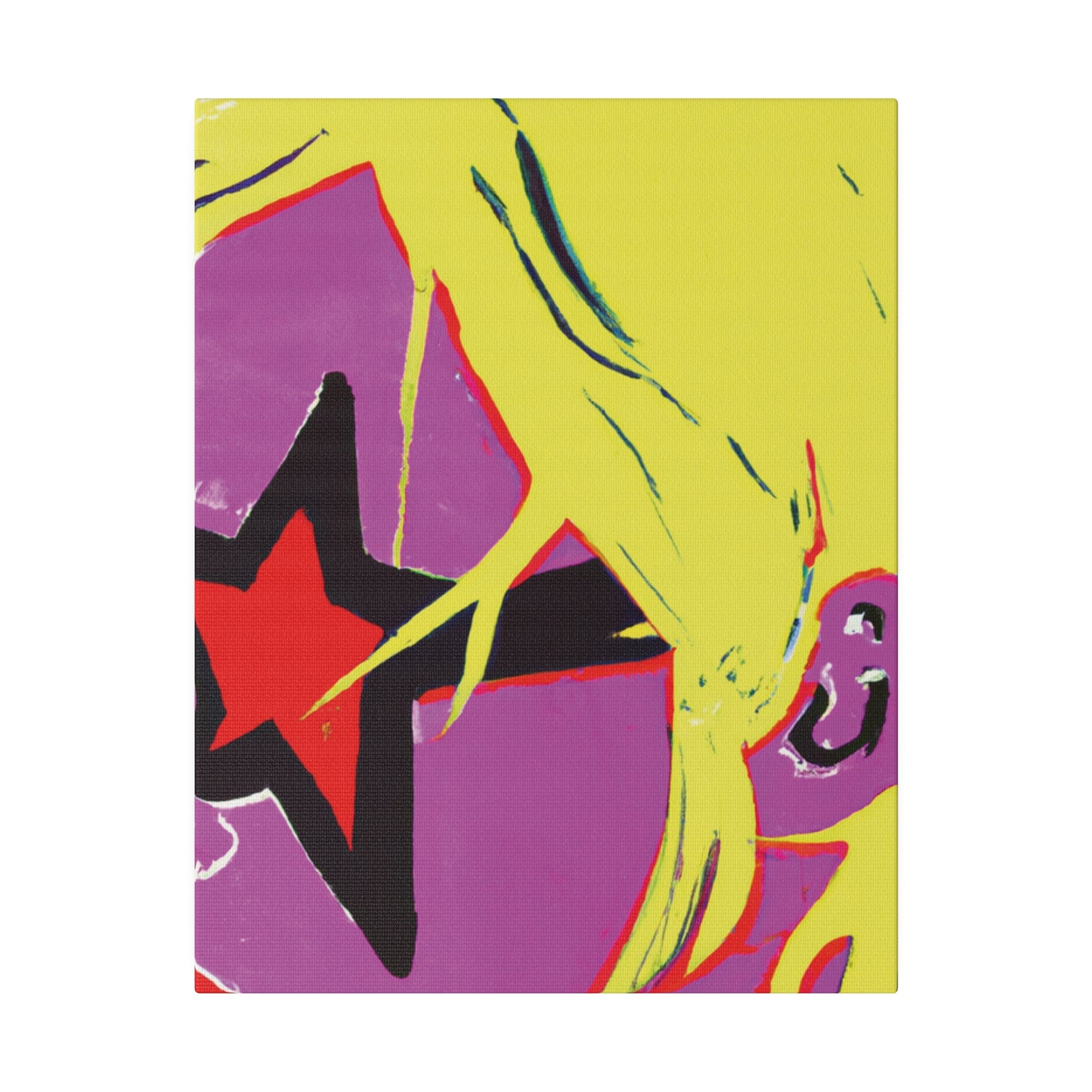938K - Rockstar Painting Print | Face | Abstract | Poster | Home Decor | Wall Art | Music Art | Canvas