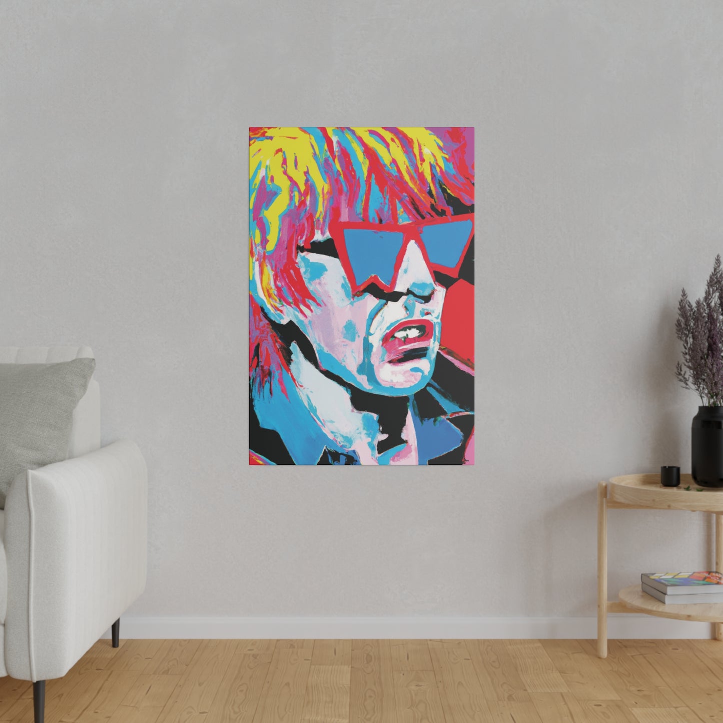 8517X - Rockstar Painting Print | Face | Abstract | Poster | Home Decor | Wall Art | Music Art | Canvas