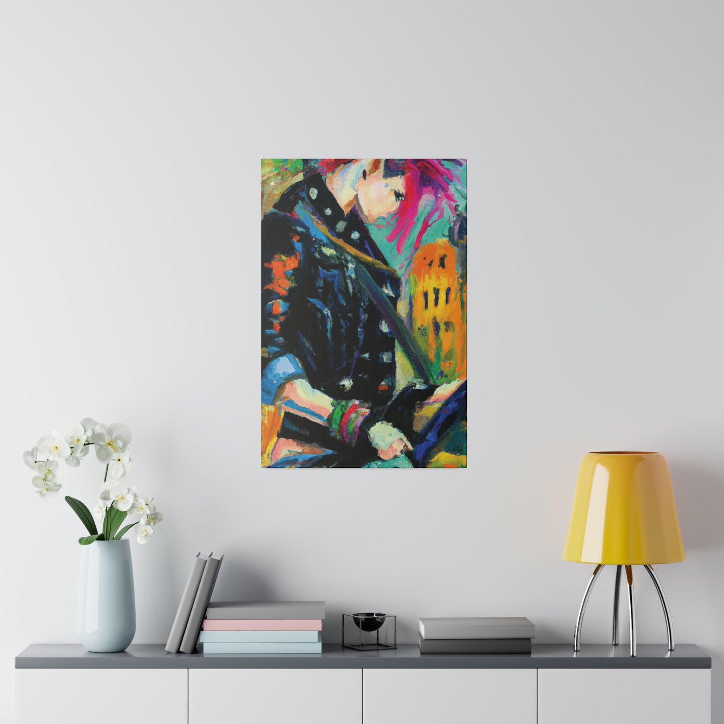 6449G - Rockstar Oil Painting Style Print | Poster | Home Decor | Wall Art | Music Art | Canvas