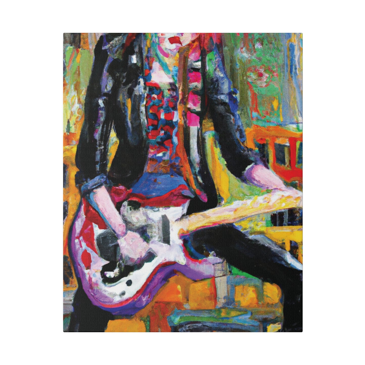 834H - Rockstar Oil Painting Style Print | Poster | Home Decor | Wall Art | Music Art | Canvas