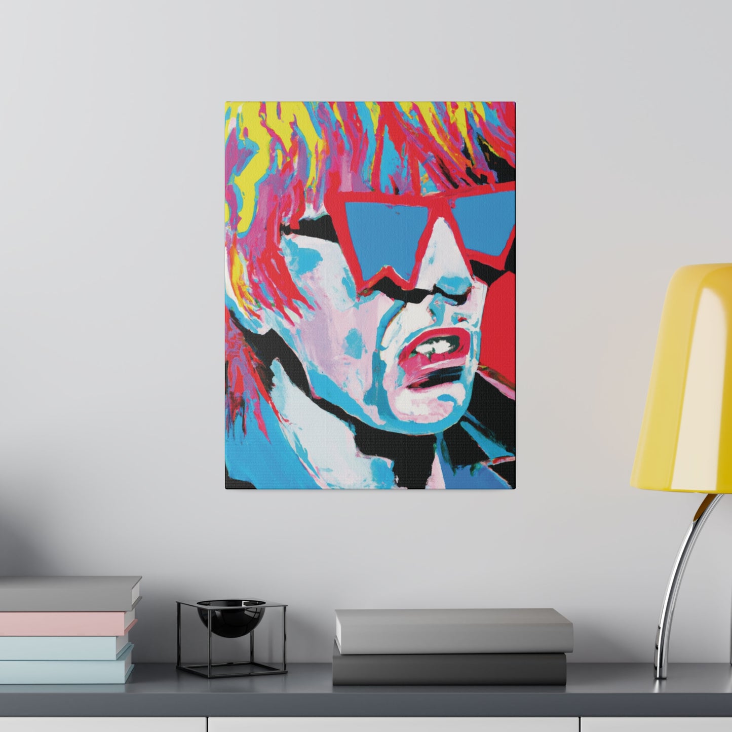 8517X - Rockstar Painting Print | Face | Abstract | Poster | Home Decor | Wall Art | Music Art | Canvas