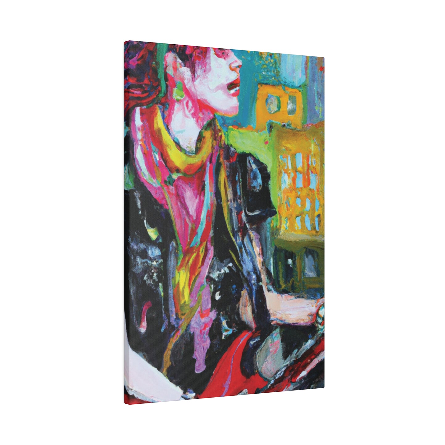 9896T - Rockstar Oil Painting Style Print | Poster | Home Decor | Wall Art | Music Art | Canvas