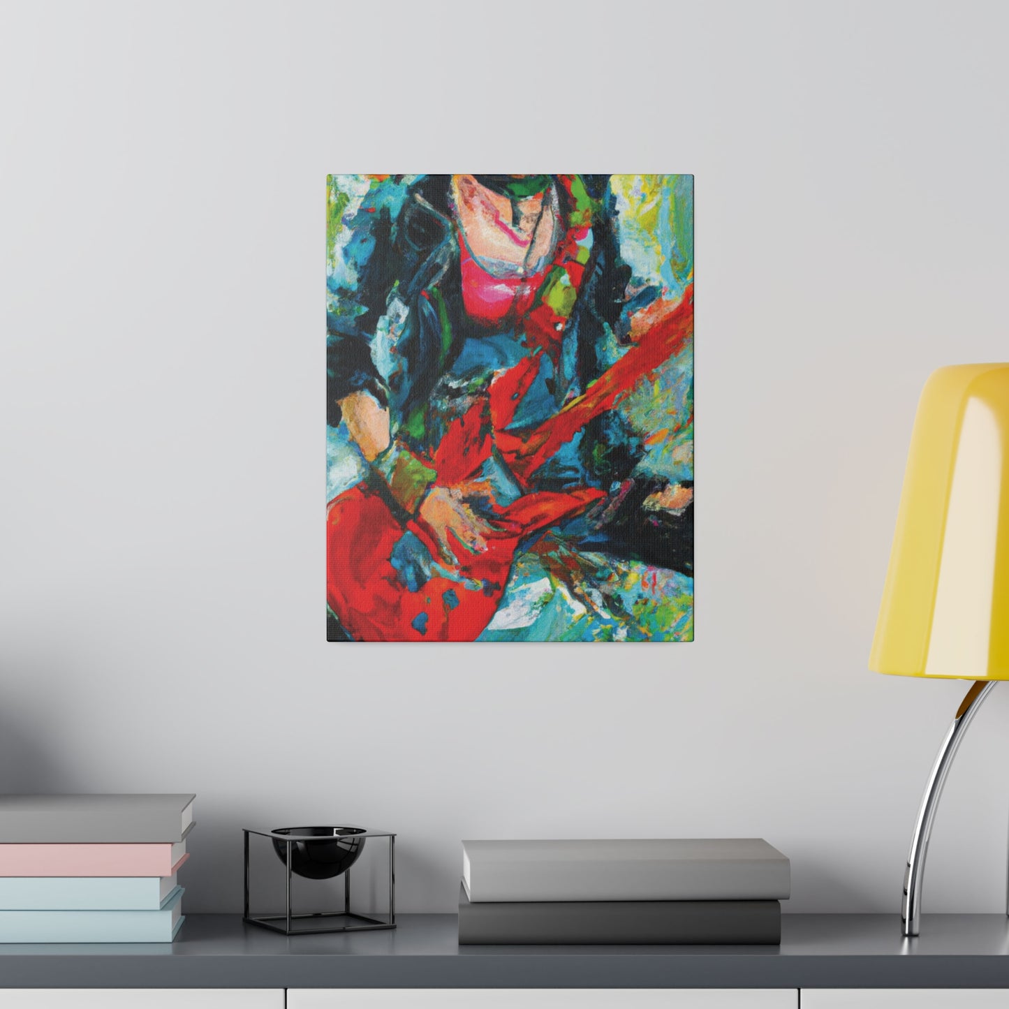 7746Y - Rockstar Oil Painting Style Print | Poster | Home Decor | Wall Art | Music Art | Canvas