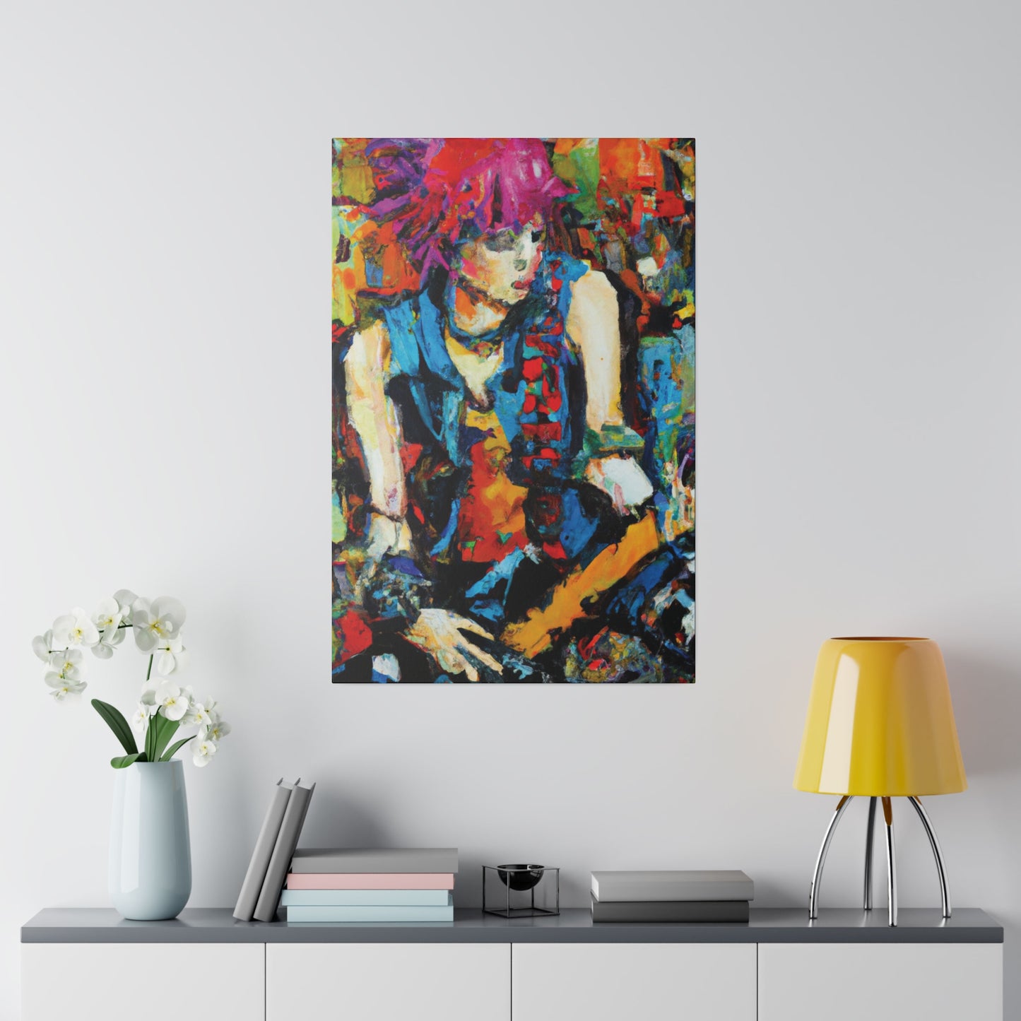 5373K - Rockstar Oil Painting Style Print | Poster | Home Decor | Wall Art | Music Art | Canvas