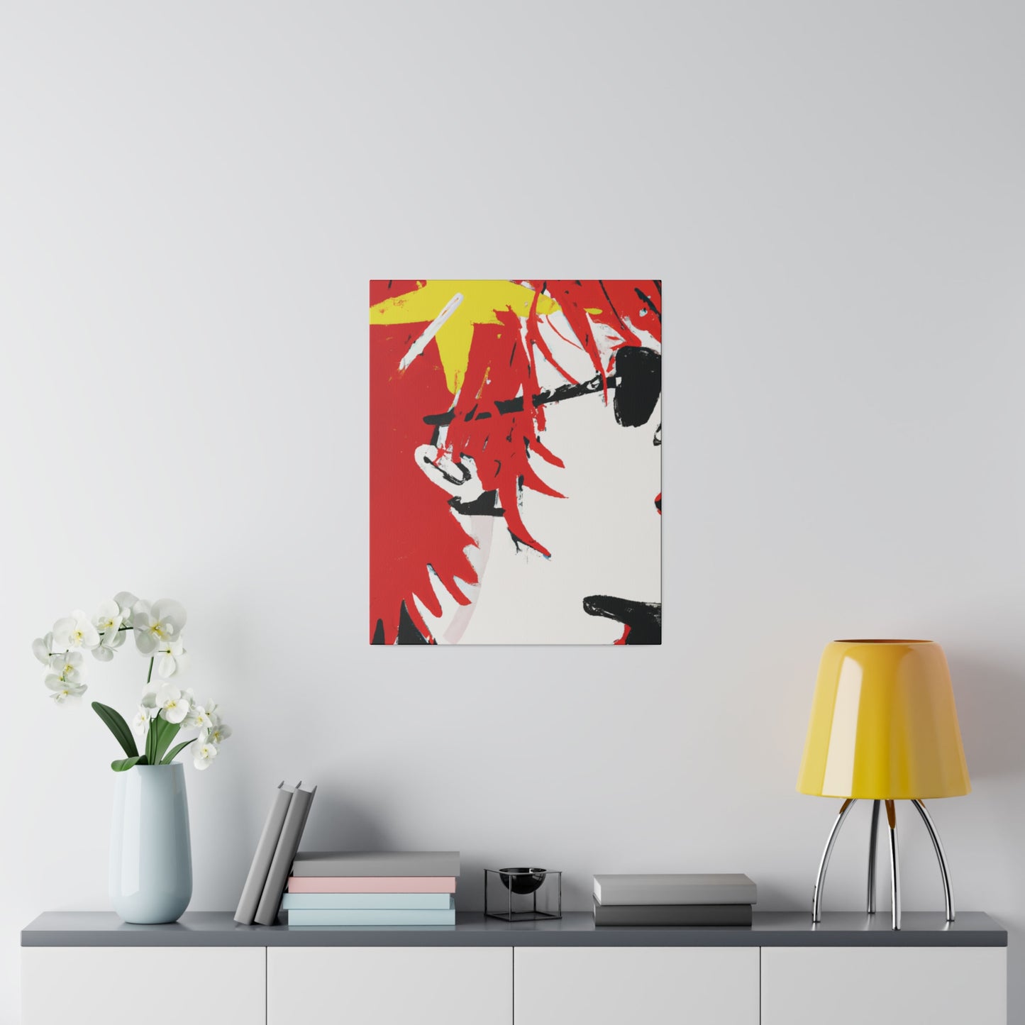 4682S - Rockstar Painting Print | Face | Abstract | Poster | Home Decor | Wall Art | Music Art | Canvas