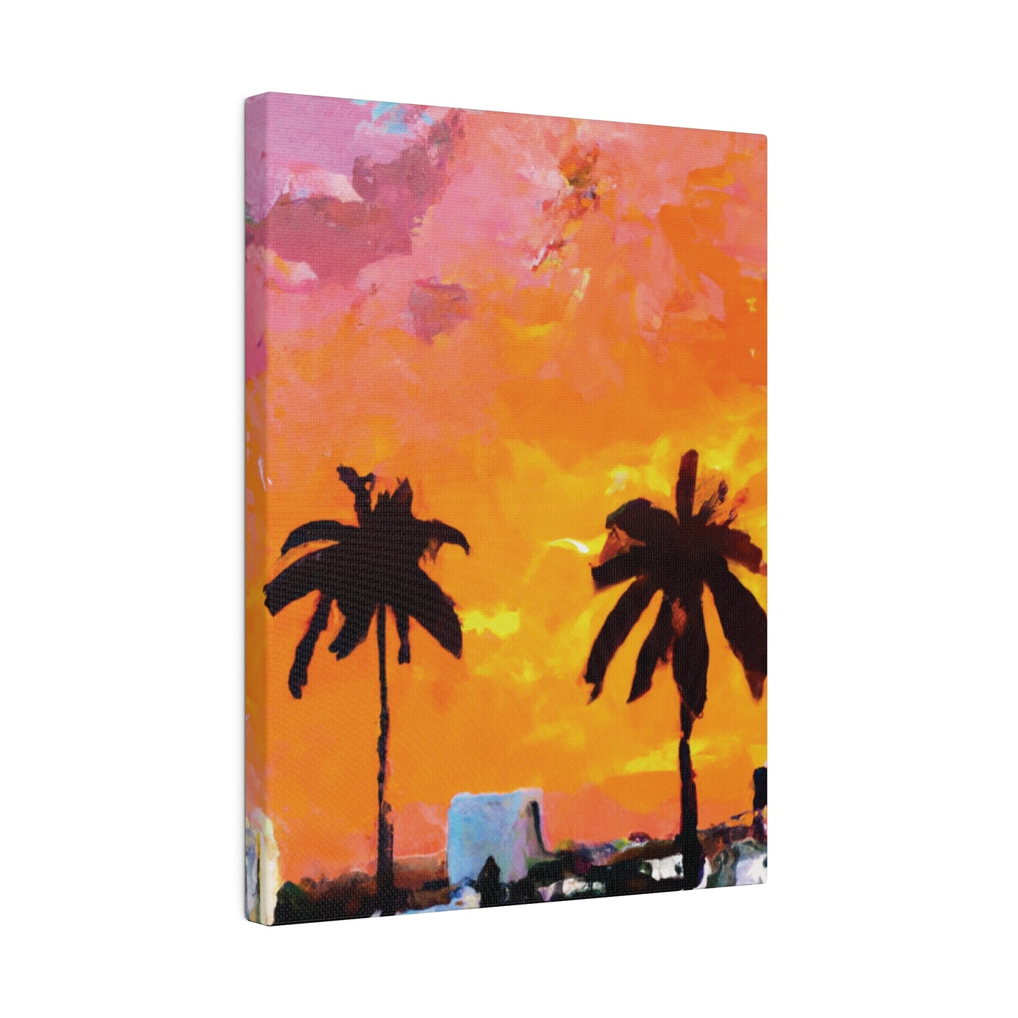 2759A - Miami Beach Sunset Painting Print | Miami | Beach | Sunset | Poster | Home Decor | Wall Art | Canvas