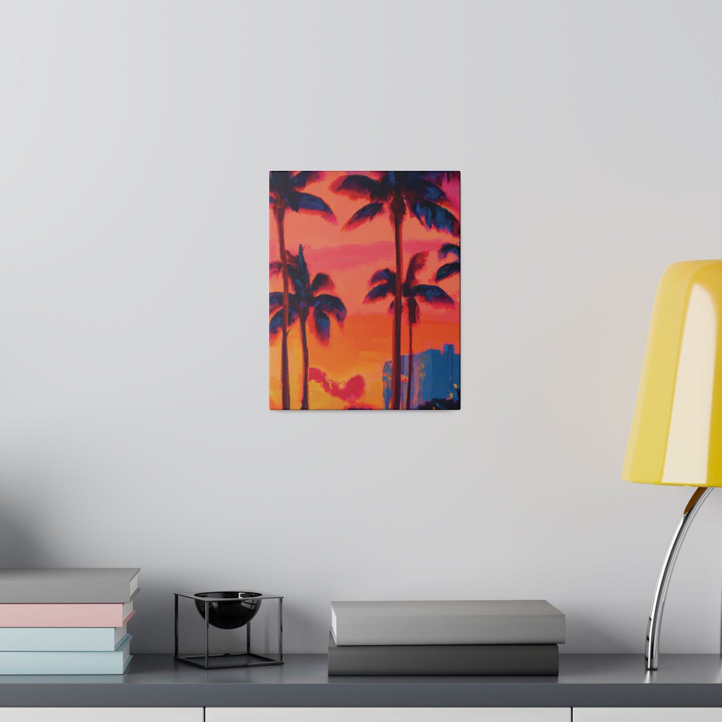 4456Y - Miami Beach Sunset Painting Print | Miami | Beach | Sunset | Poster | Home Decor | Wall Art | Canvas