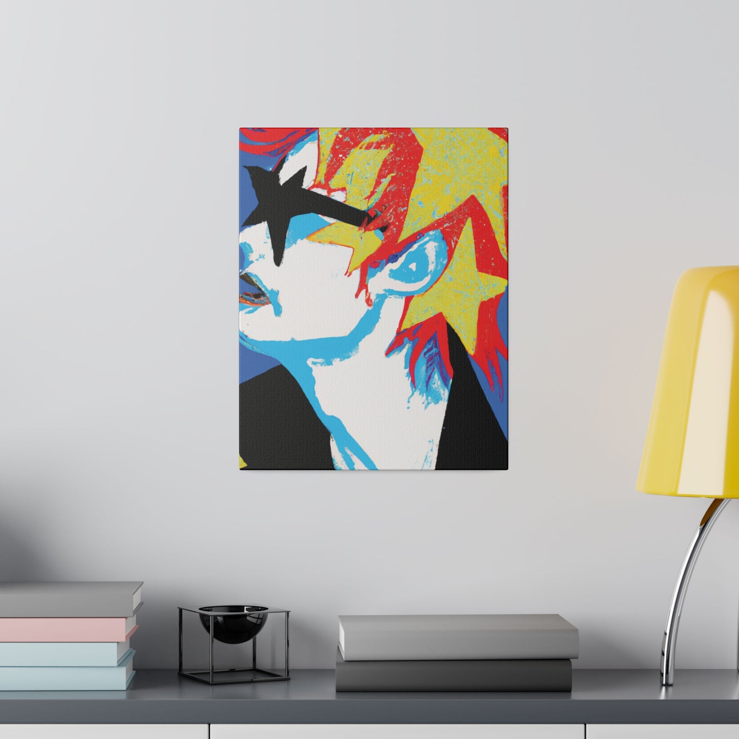 9245E - Rockstar Painting Print | Face | Abstract | Poster | Home Decor | Wall Art | Music Art | Canvas