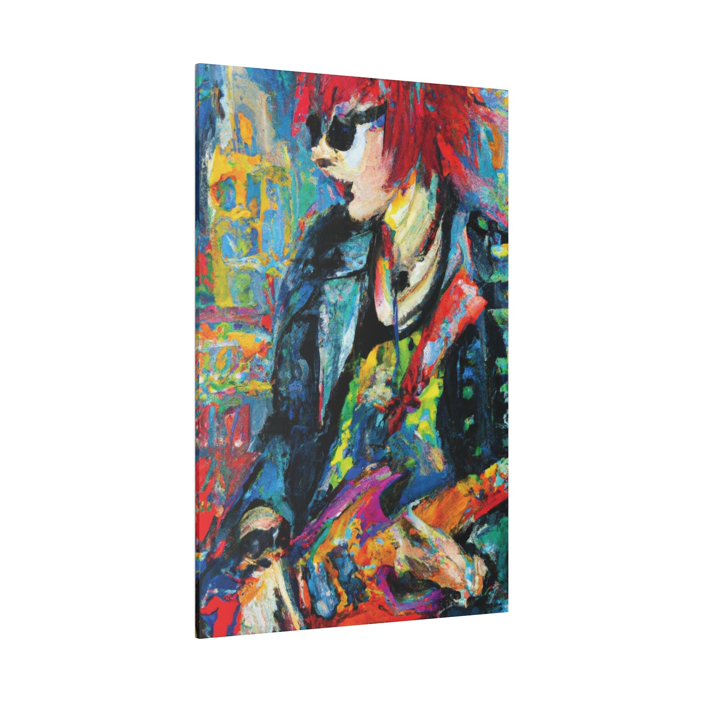 1754P - Rockstar Oil Painting Style Print | Poster | Home Decor | Wall Art | Music Art | Canvas