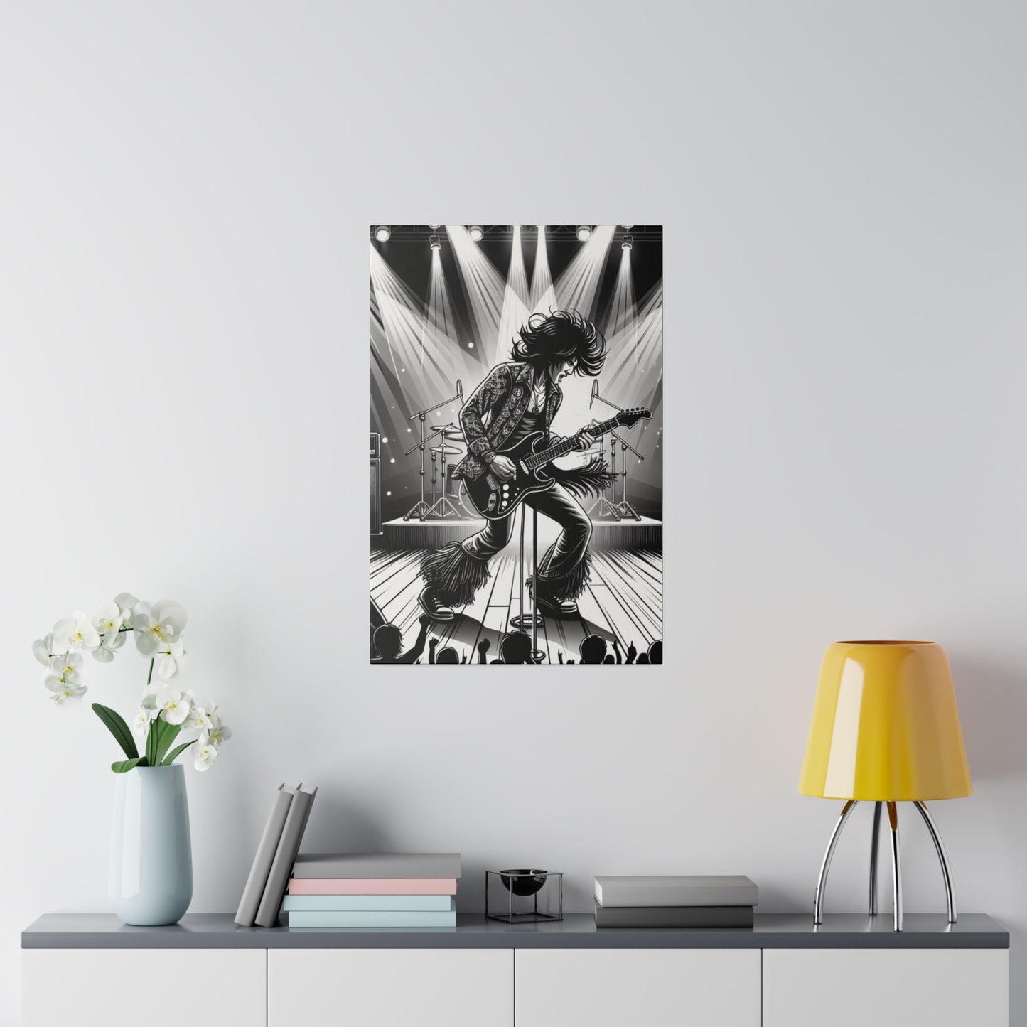 5283B - music art work, rockstar gifts, musician gift ideas, guitar art work, guitar artwork, guitar wall art canvas, playing guitar, decor