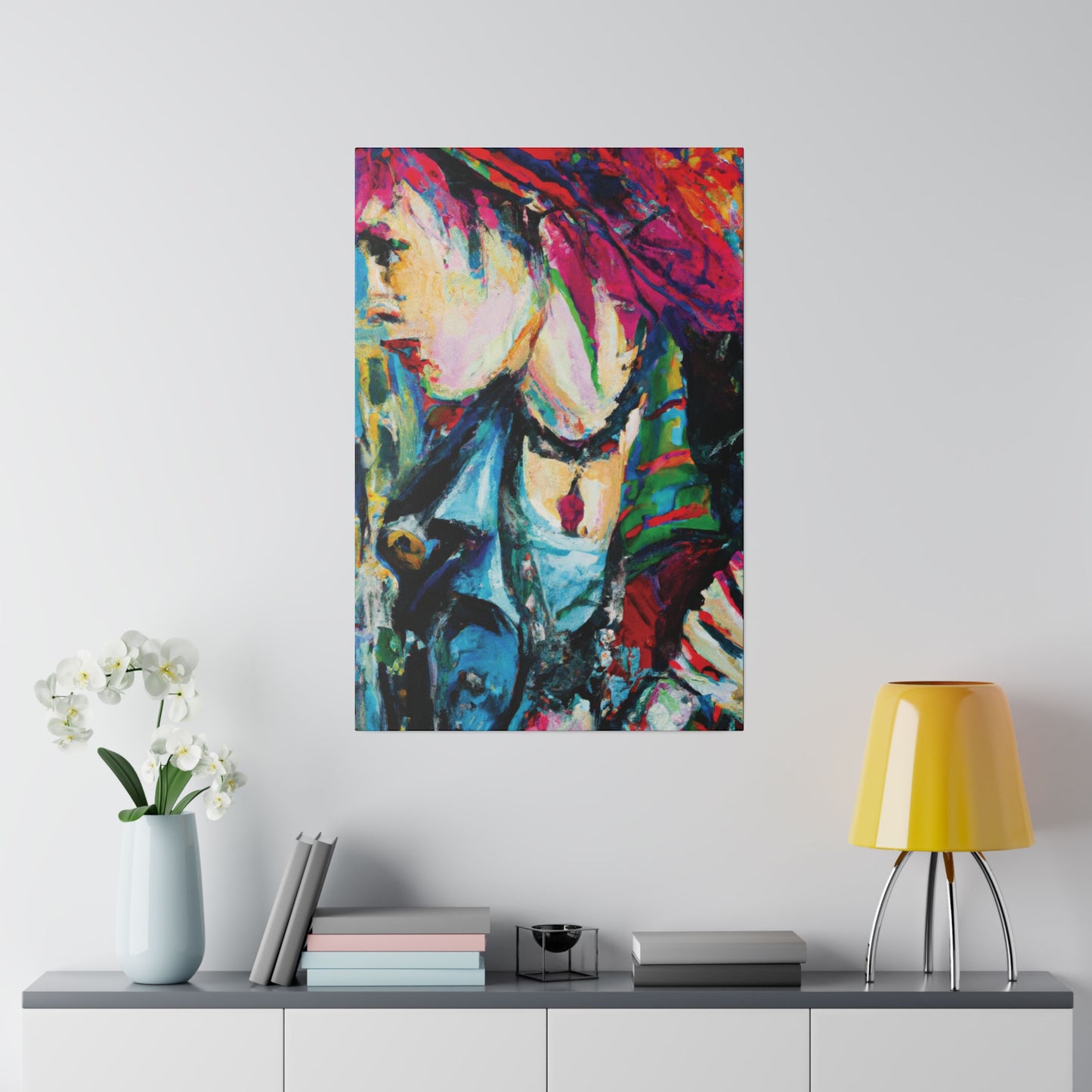 4106Q - Rockstar Oil Painting Style Print | Poster | Home Decor | Wall Art | Music Art | Canvas